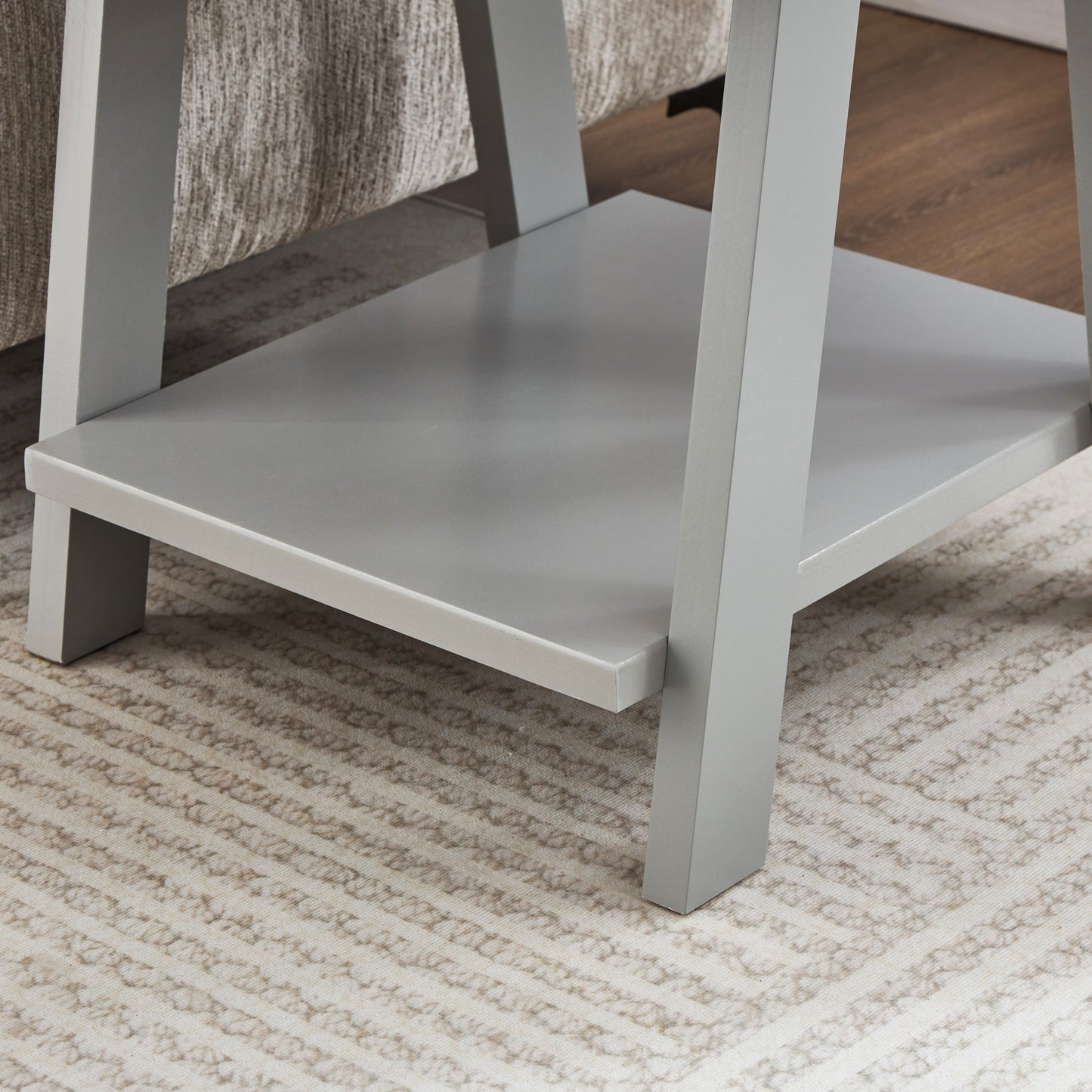 Roundhill Furniture Athens Contemporary Wood Shelf End Table