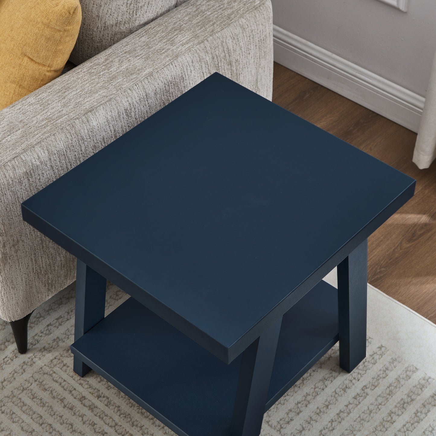 Roundhill Furniture Athens Contemporary Wood Shelf End Table