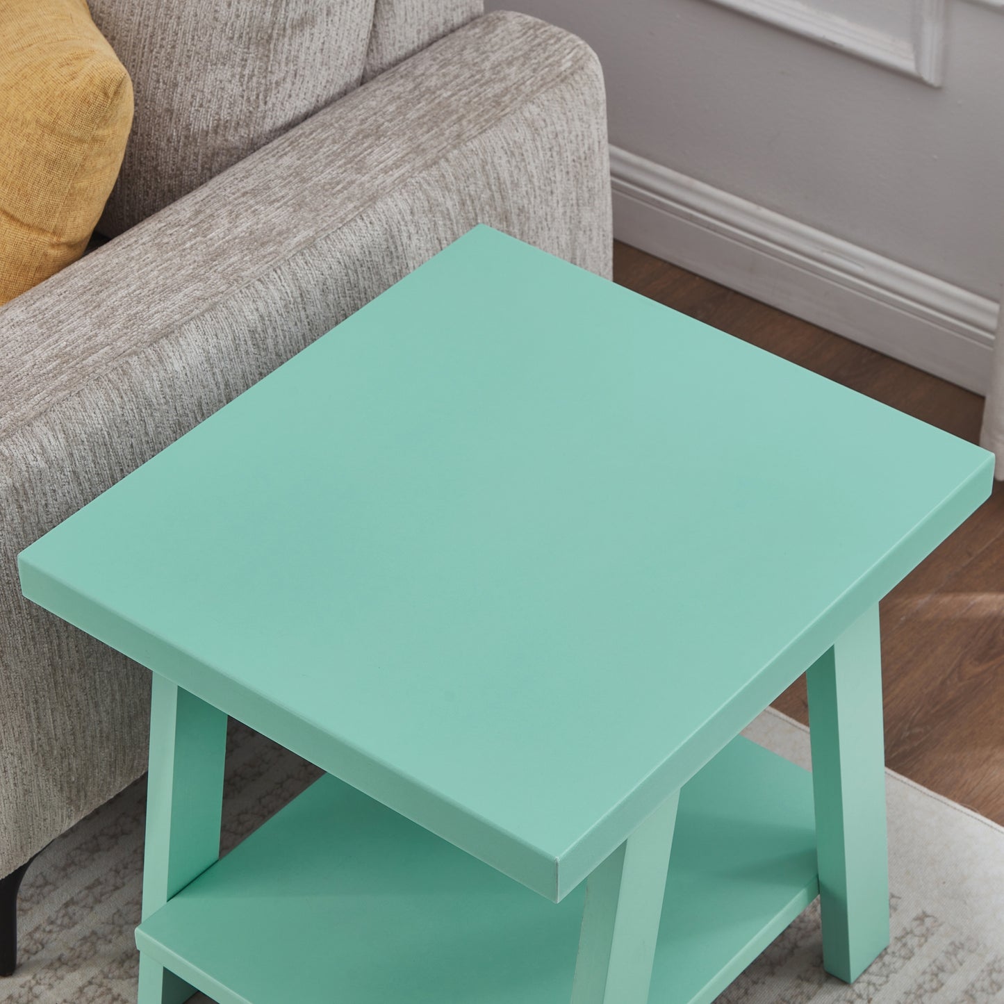 Roundhill Furniture Athens Contemporary Replicated Wood Shelf End Table