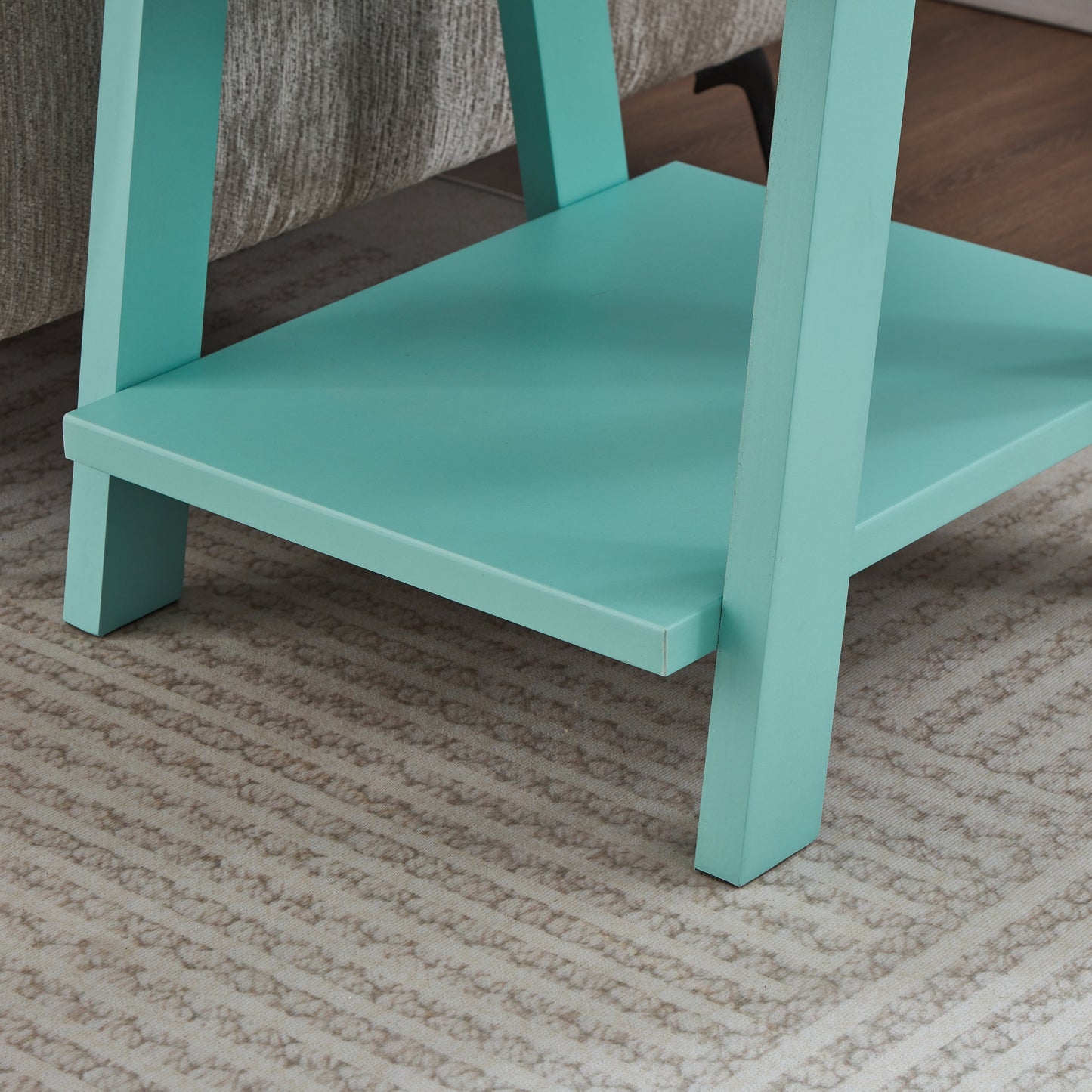 Roundhill Furniture Athens Contemporary Wood Shelf End Table