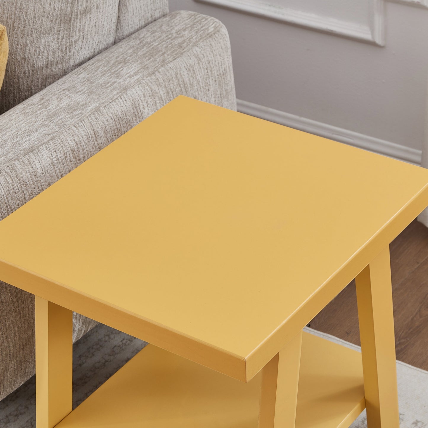 Roundhill Furniture Athens Contemporary Wood Shelf End Table