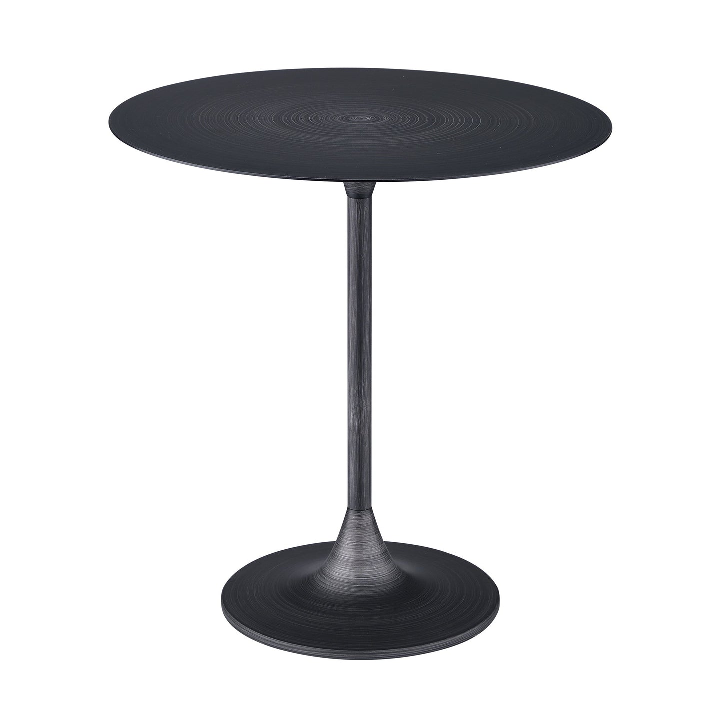 Kestrel Brushed Black Metal Pedestal End Table