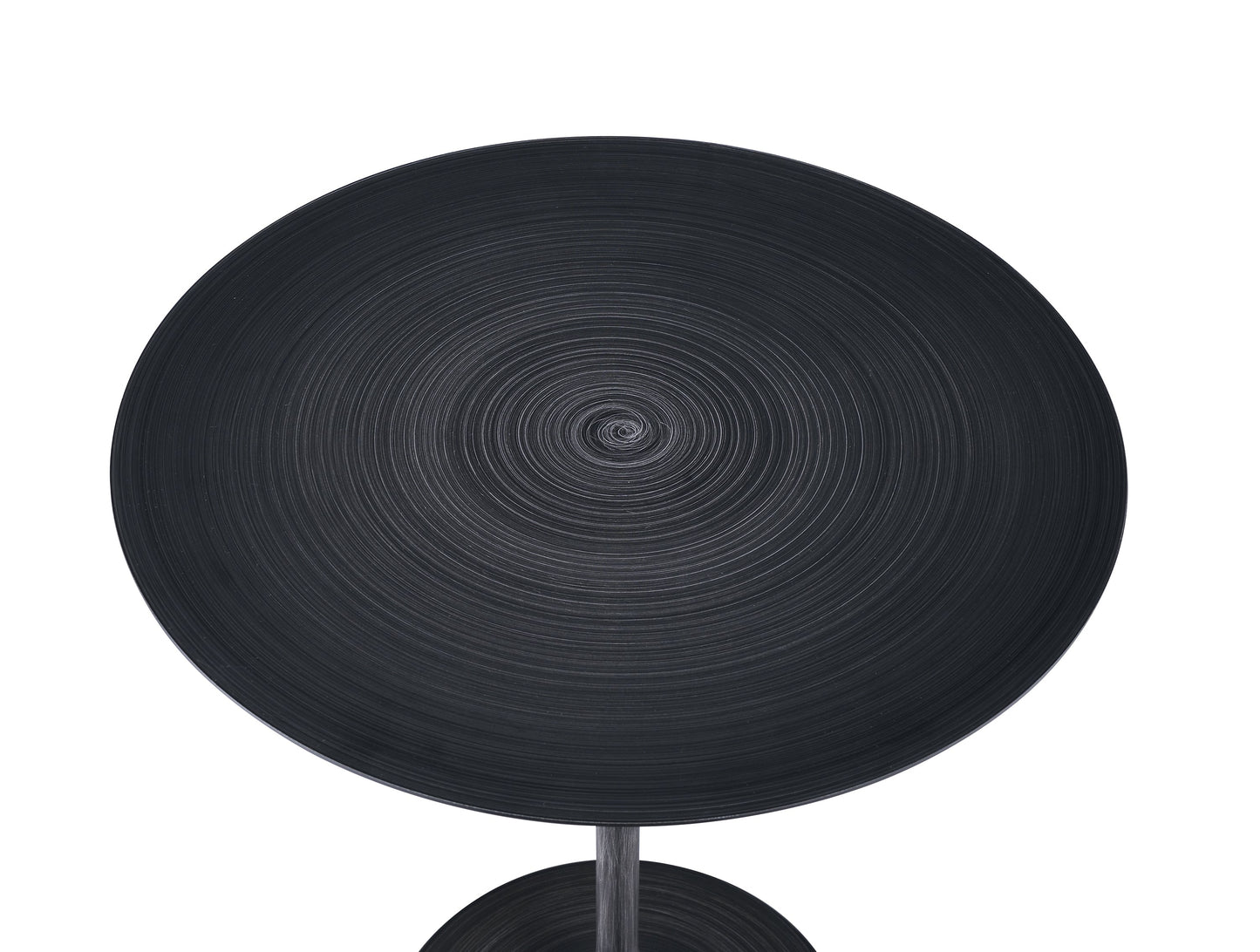 Kestrel Brushed Black Metal Pedestal End Table