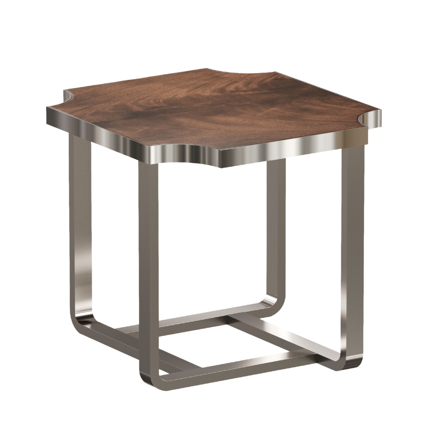 Roundhill Furniture Ruffin End Table, Nightstand, Brown