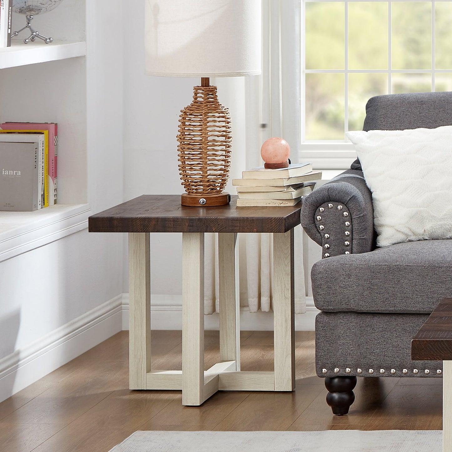 Roundhill Furniture Luno Contemporary End Table