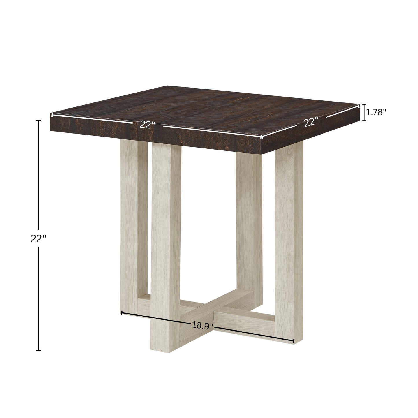 Roundhill Furniture Luno Contemporary End Table