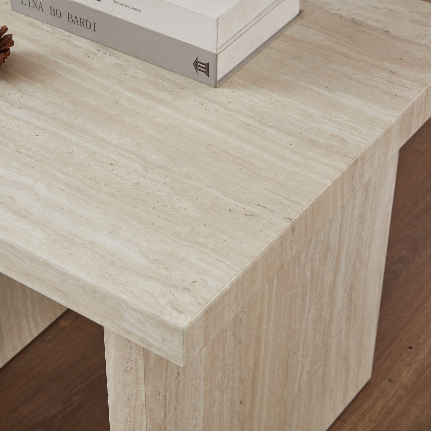 Roundhill Furniture Cavira Modern Faux Marble Living Room End/Side Table