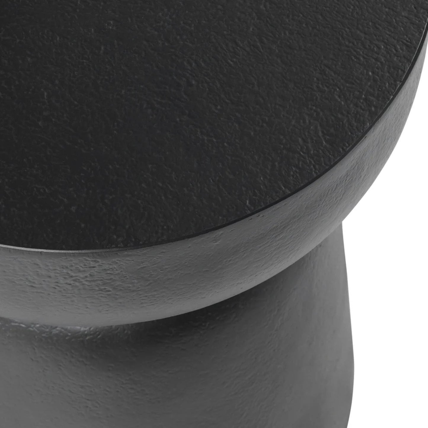 Roundhill Furniture Liora Indoor/Outdoor Sculptural Black End Table