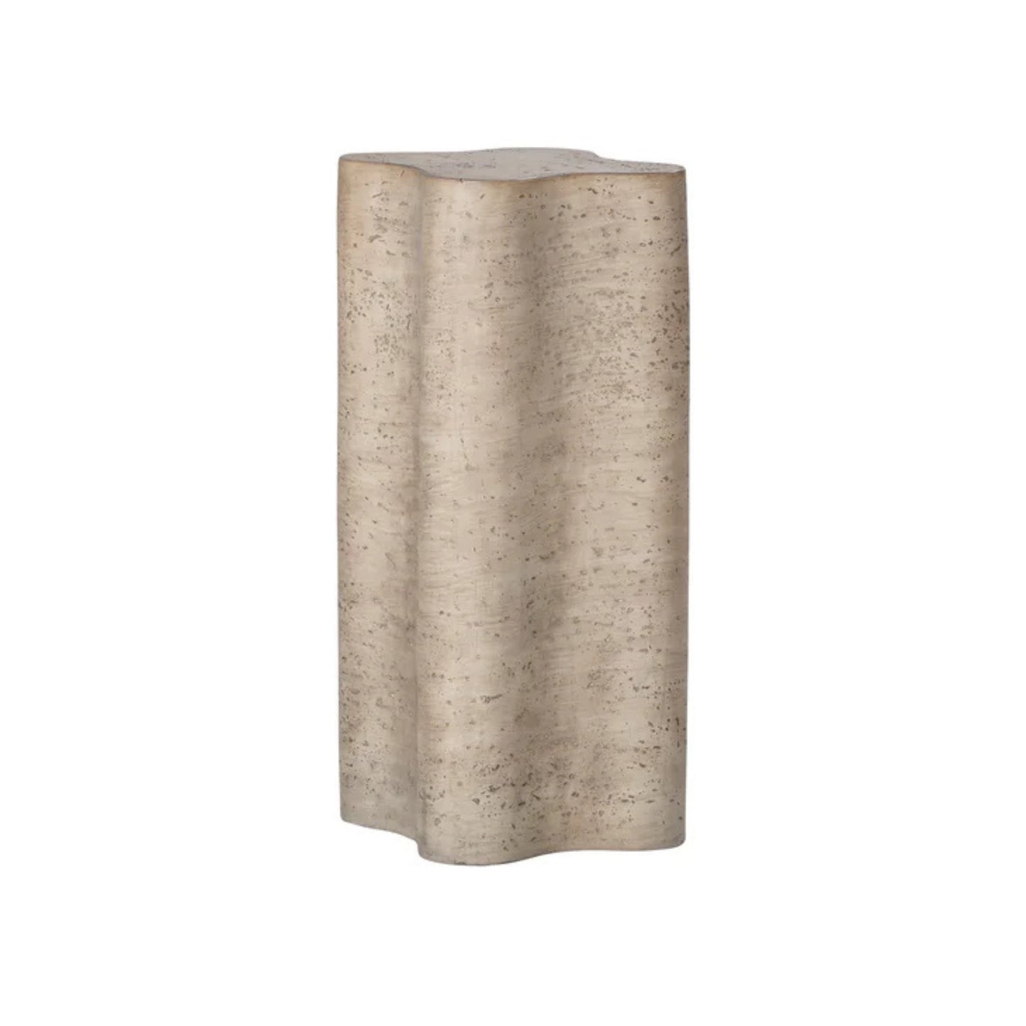 Roundhill Furniture Vallo Indoor/Outdoor Faux Travertine End Table