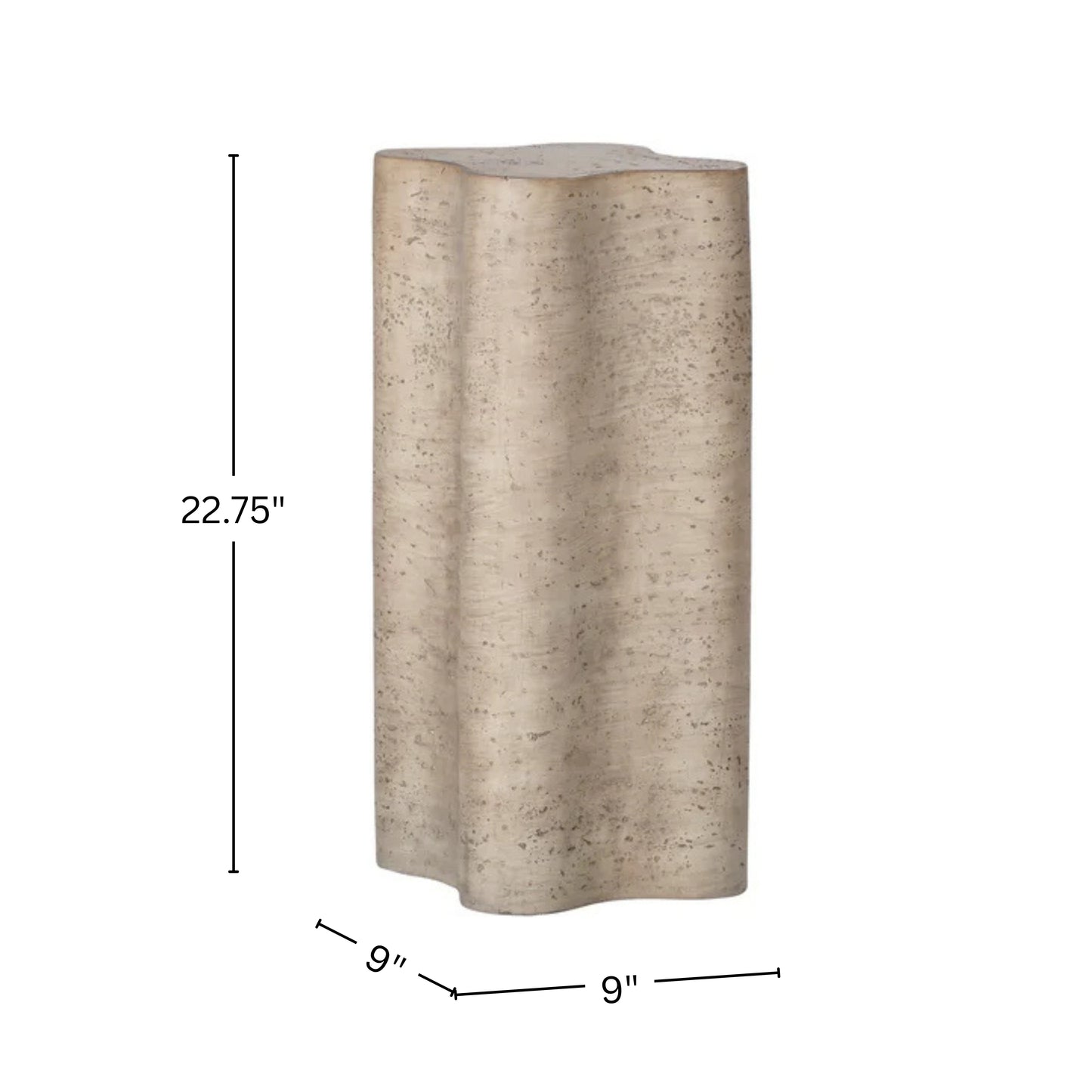 Roundhill Furniture Vallo Indoor/Outdoor Faux Travertine End Table