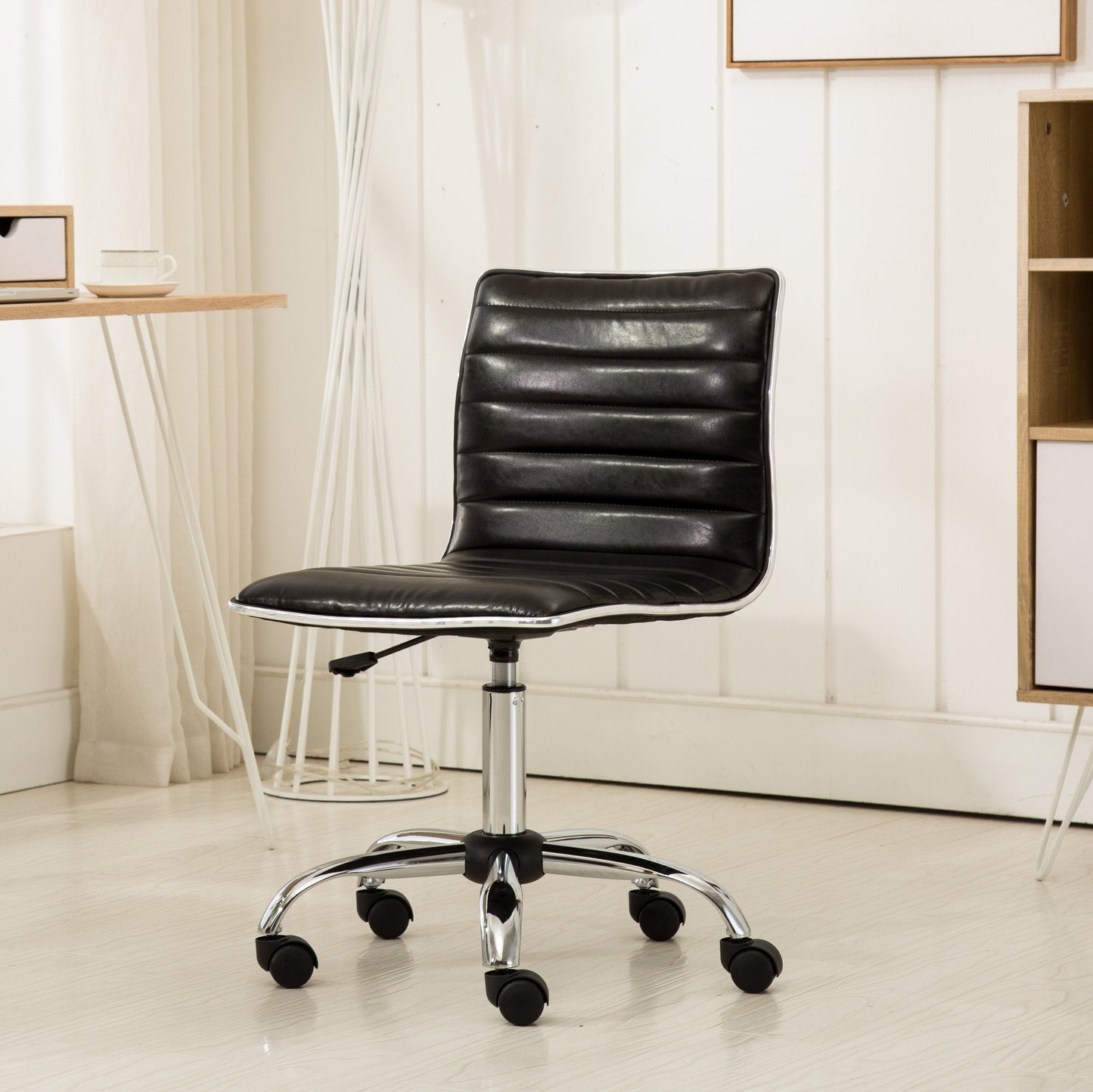 Roundhill Furniture Fremo Chromel Adjustable Air Lift Office Chair