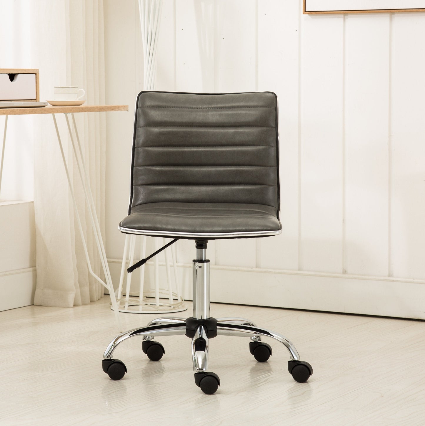 Roundhill Furniture Fremo Chromel Adjustable Air Lift Office Chair