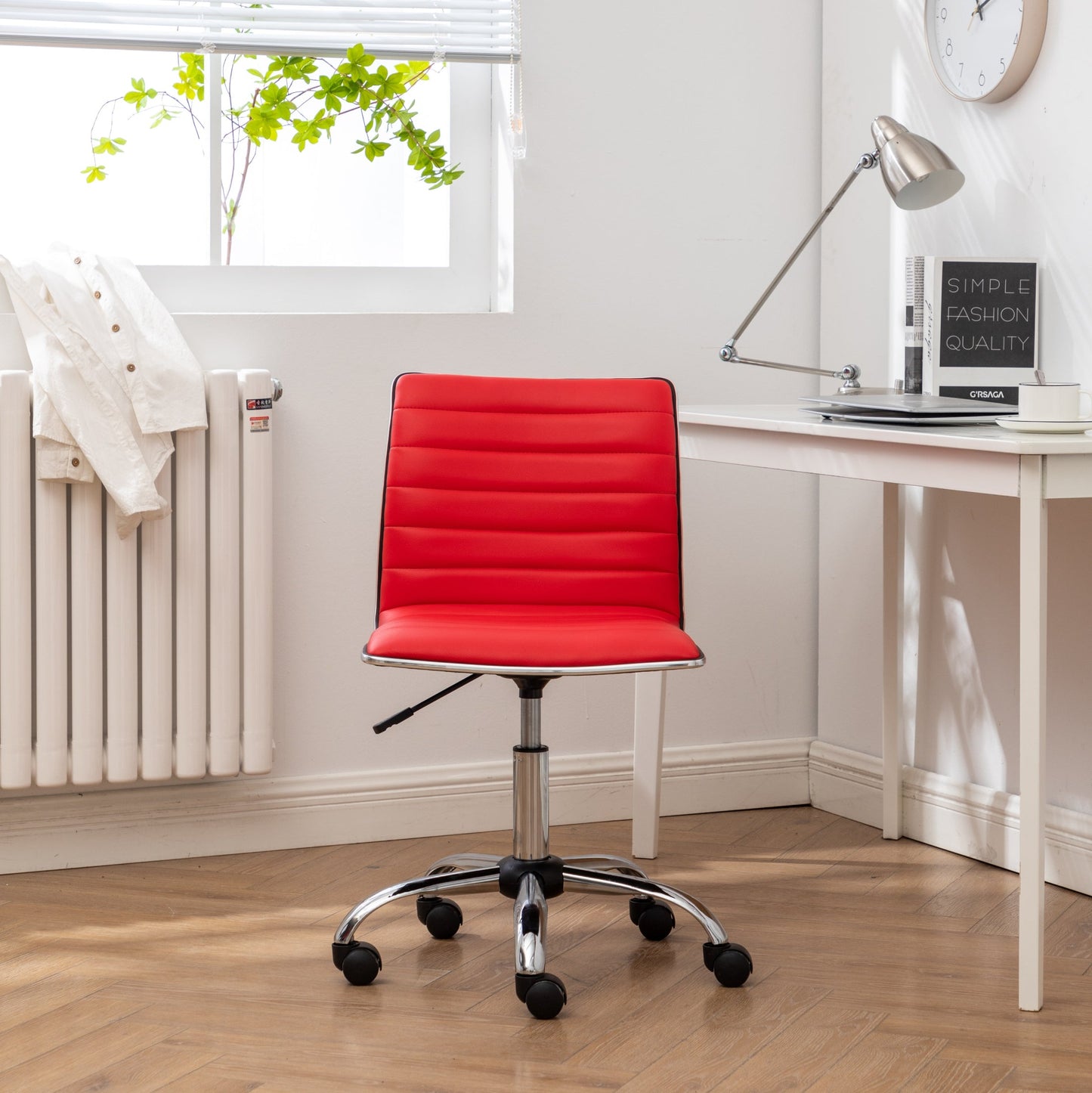 Fremo Chromel Adjustable Air Lift Office Chair, Red