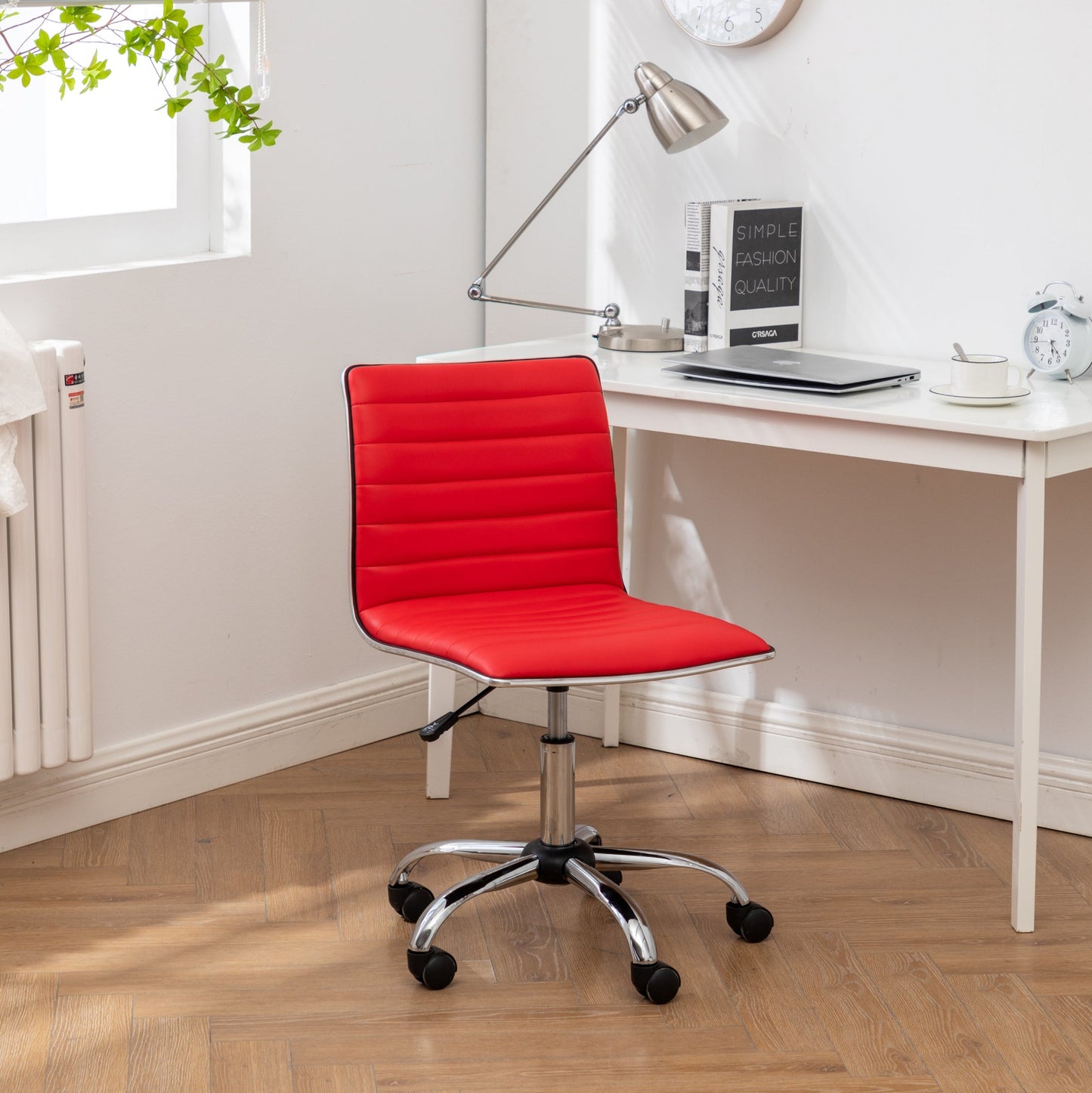 Fremo Chromel Adjustable Air Lift Office Chair, Red