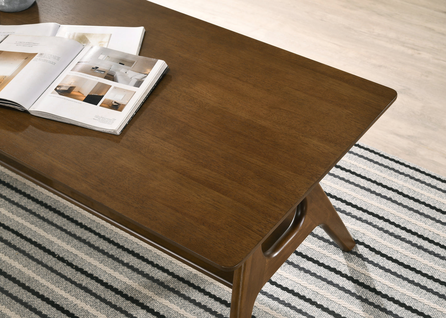 Roundhill Furniture Arona 3-Piece Coffee Table Set, Coffee Table and Two End Tables