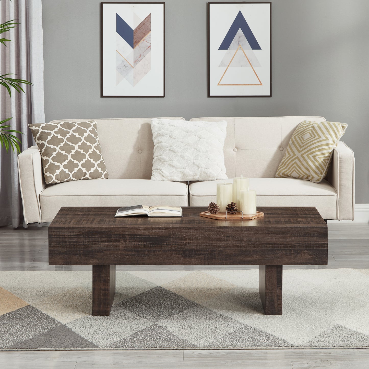 Roundhill Furniture Athens Modern Accent Coffee Table