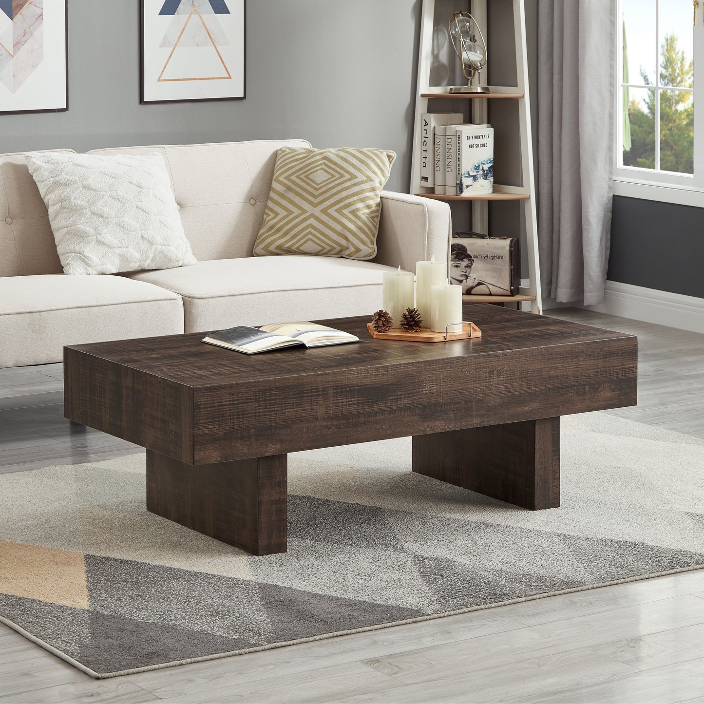 Roundhill Furniture Athens Modern Accent Coffee Table