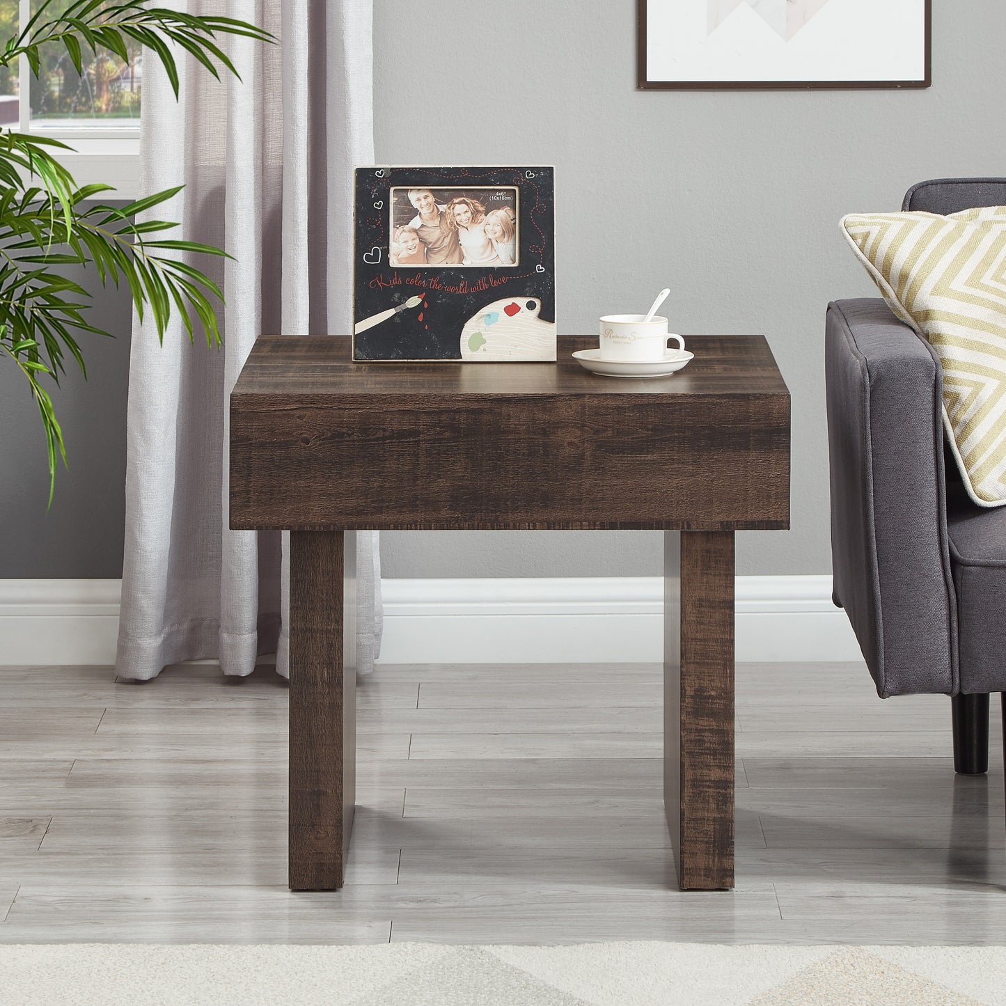 Roundhill Furniture Athens Modern Accent End Table