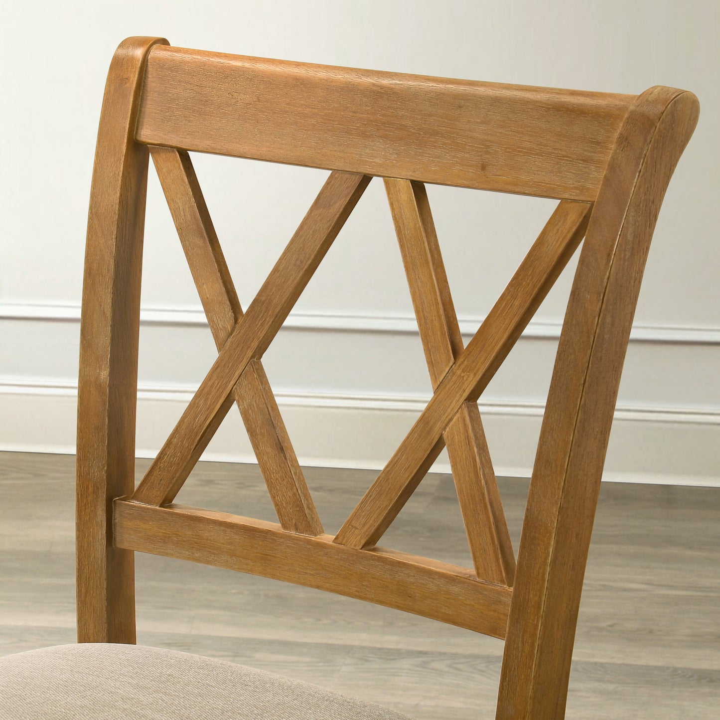 Windvale Cross-Buck Wood 5-Piece Counter Height Dining Set