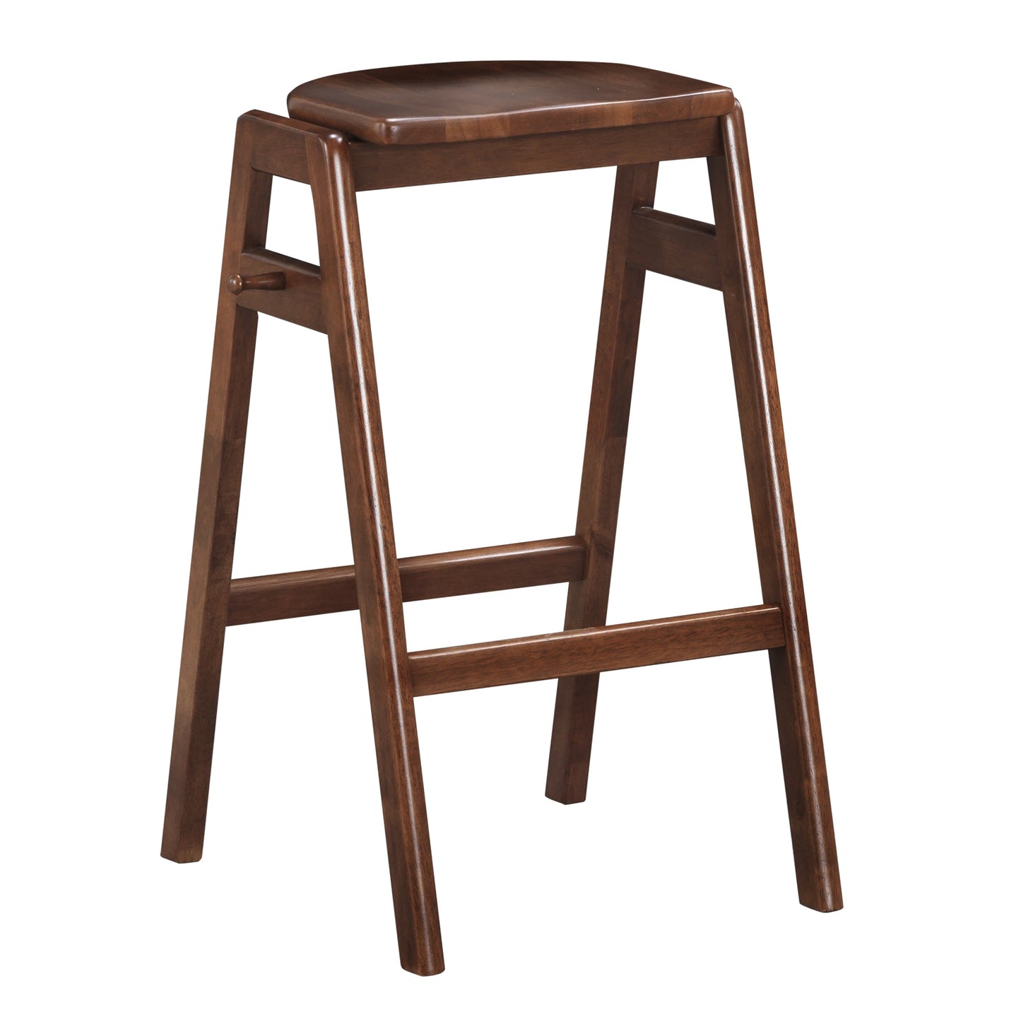 Roundhill Furniture Malvern Mid-Century Modern Wood Stackable Barstools, Set of 2