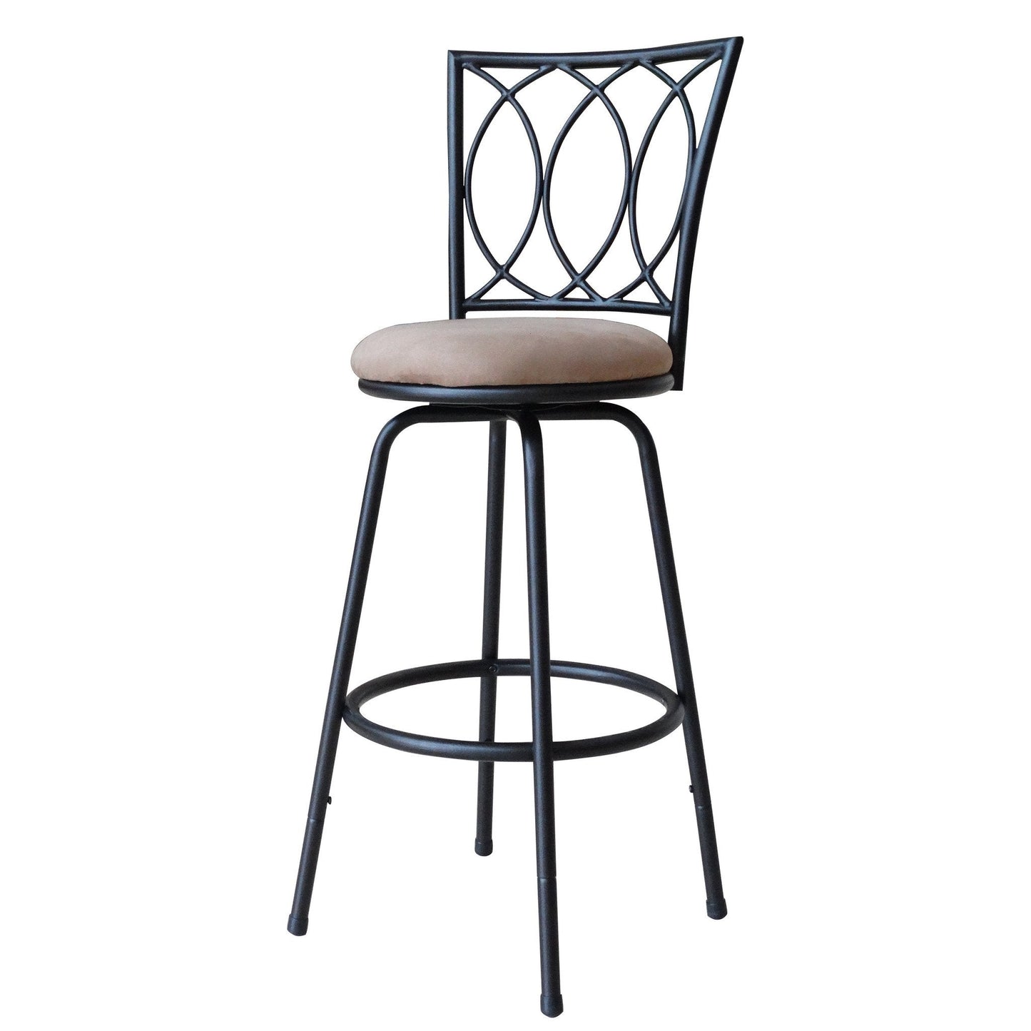 Redico Bar/Counter Adjustable Metal Barstool - Powder Coated Black