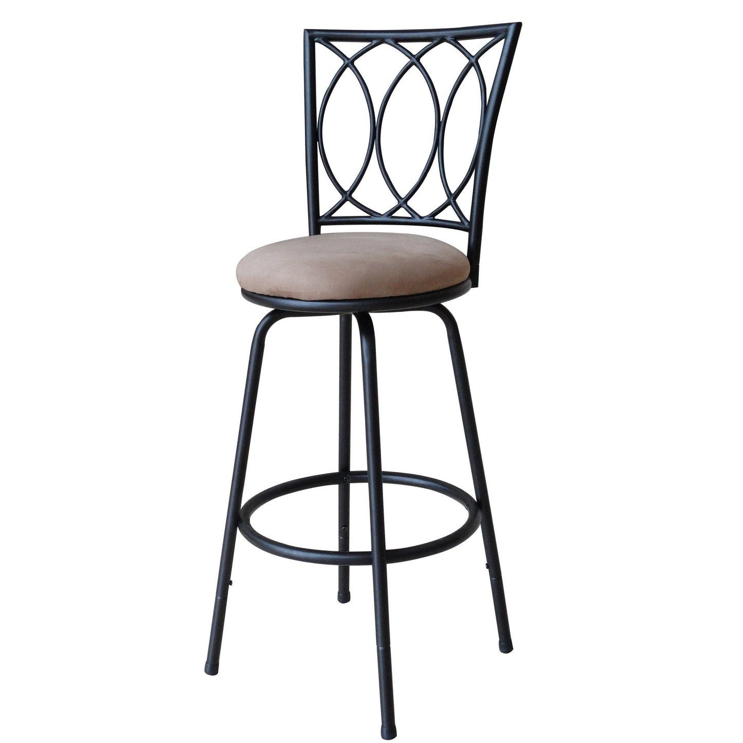 Redico Bar/Counter Adjustable Metal Barstool - Powder Coated Black