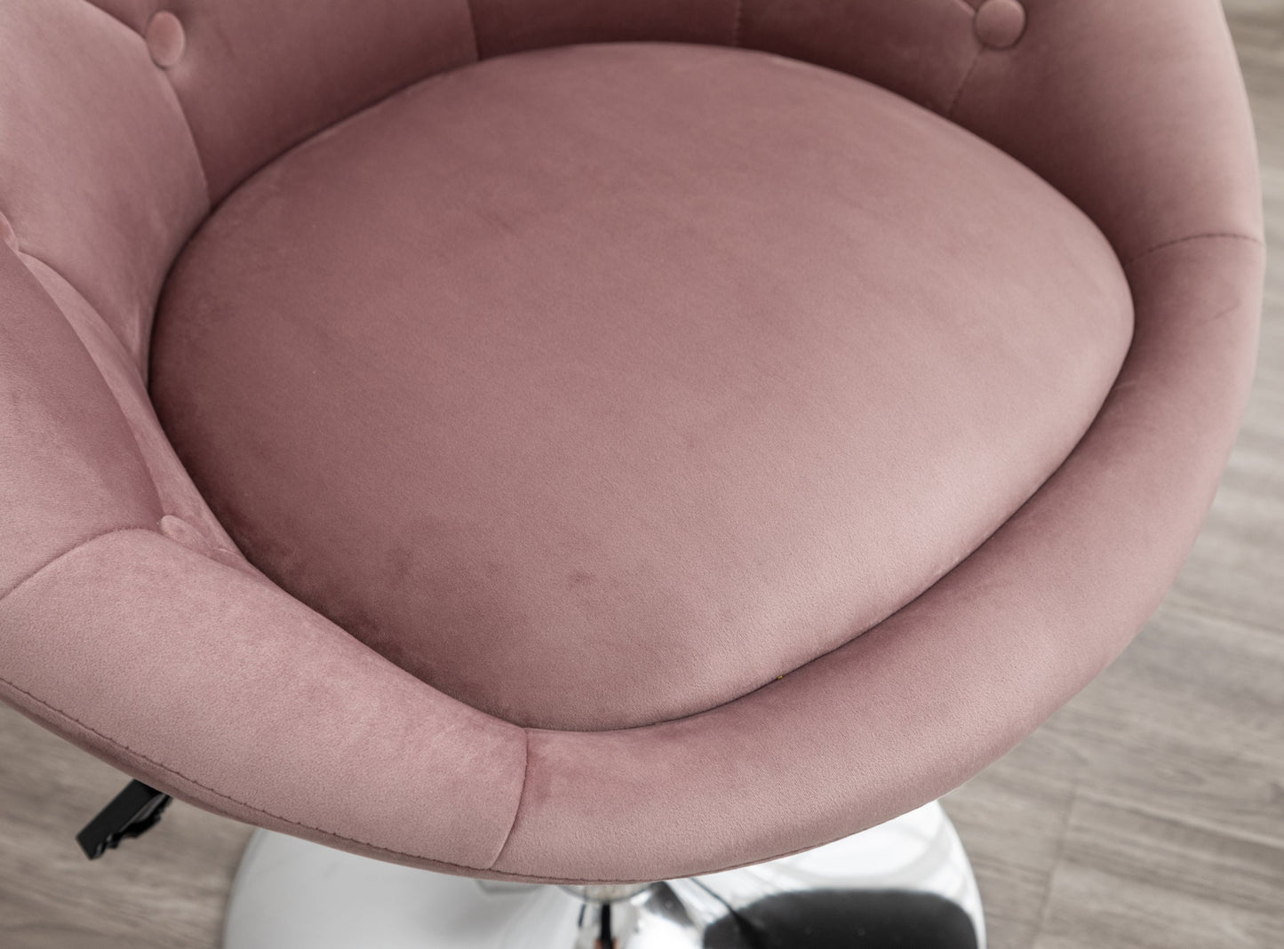 Noas Velvet Upholstered Tufted Back Swivel Accent Chair, Mauve