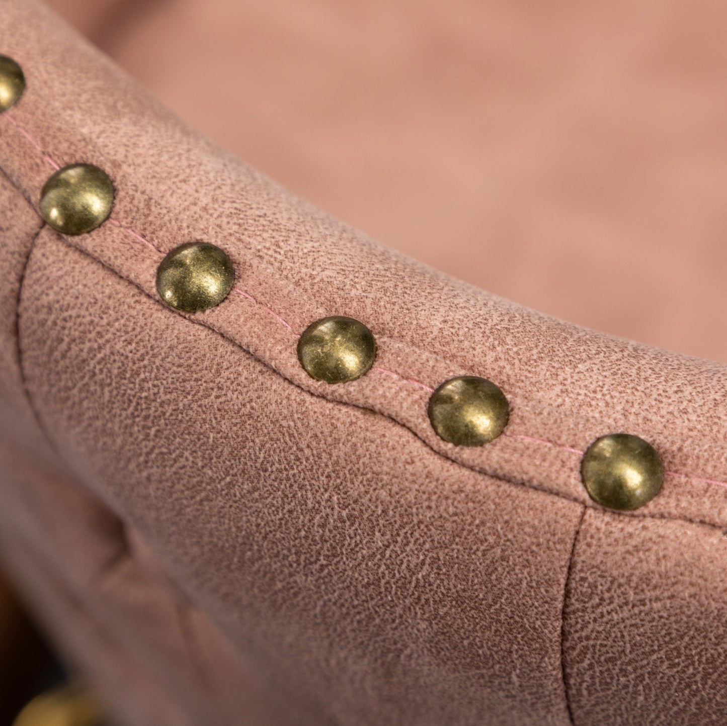 Roundhill Furniture Nevis Mid-century Modern Faux Leather Tufted Nailhead Trim Counter Stools, Set of 2