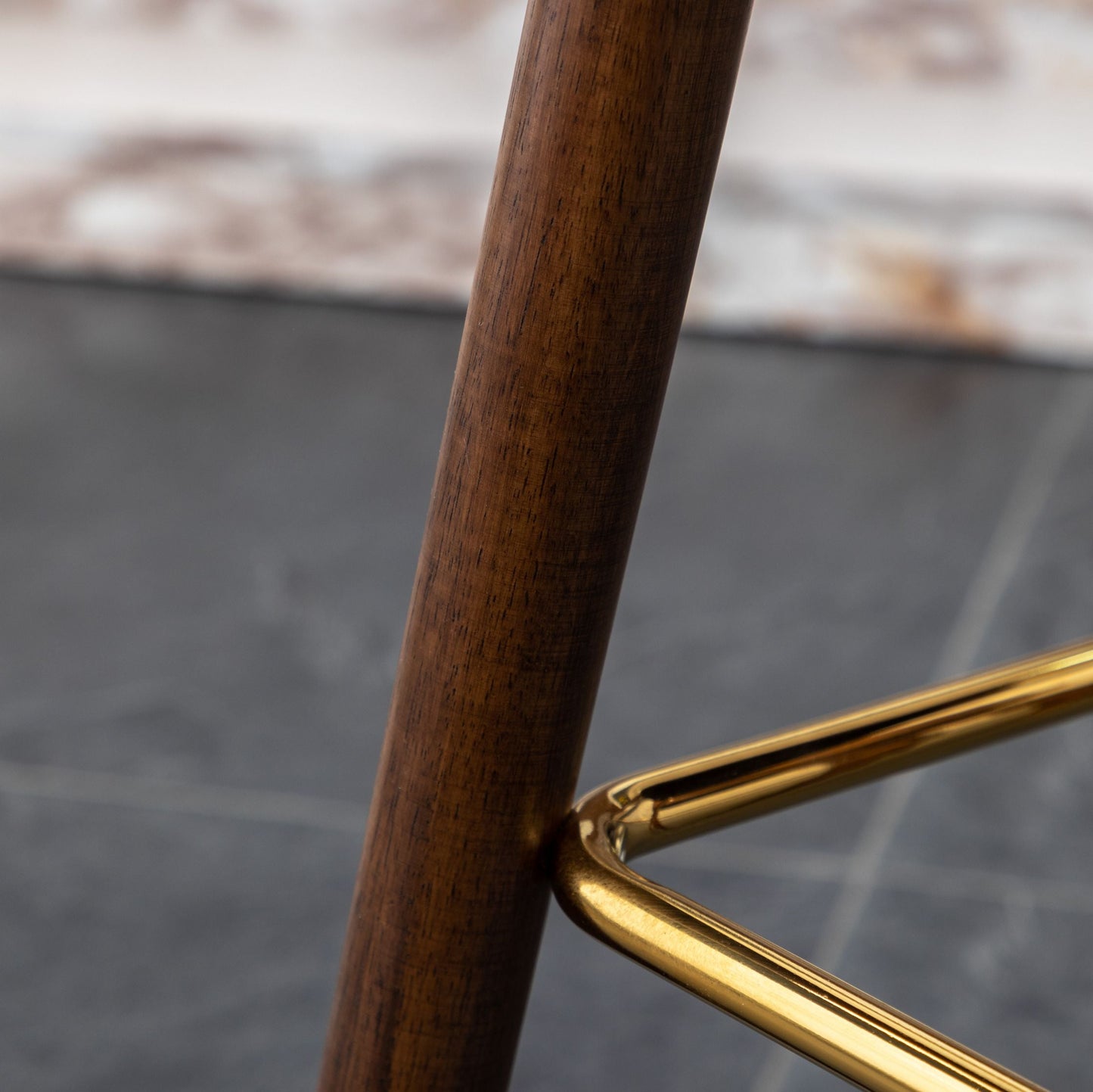 Roundhill Furniture Nevis Mid-century Modern Faux Leather Tufted Nailhead Trim Barstools, Set of 2