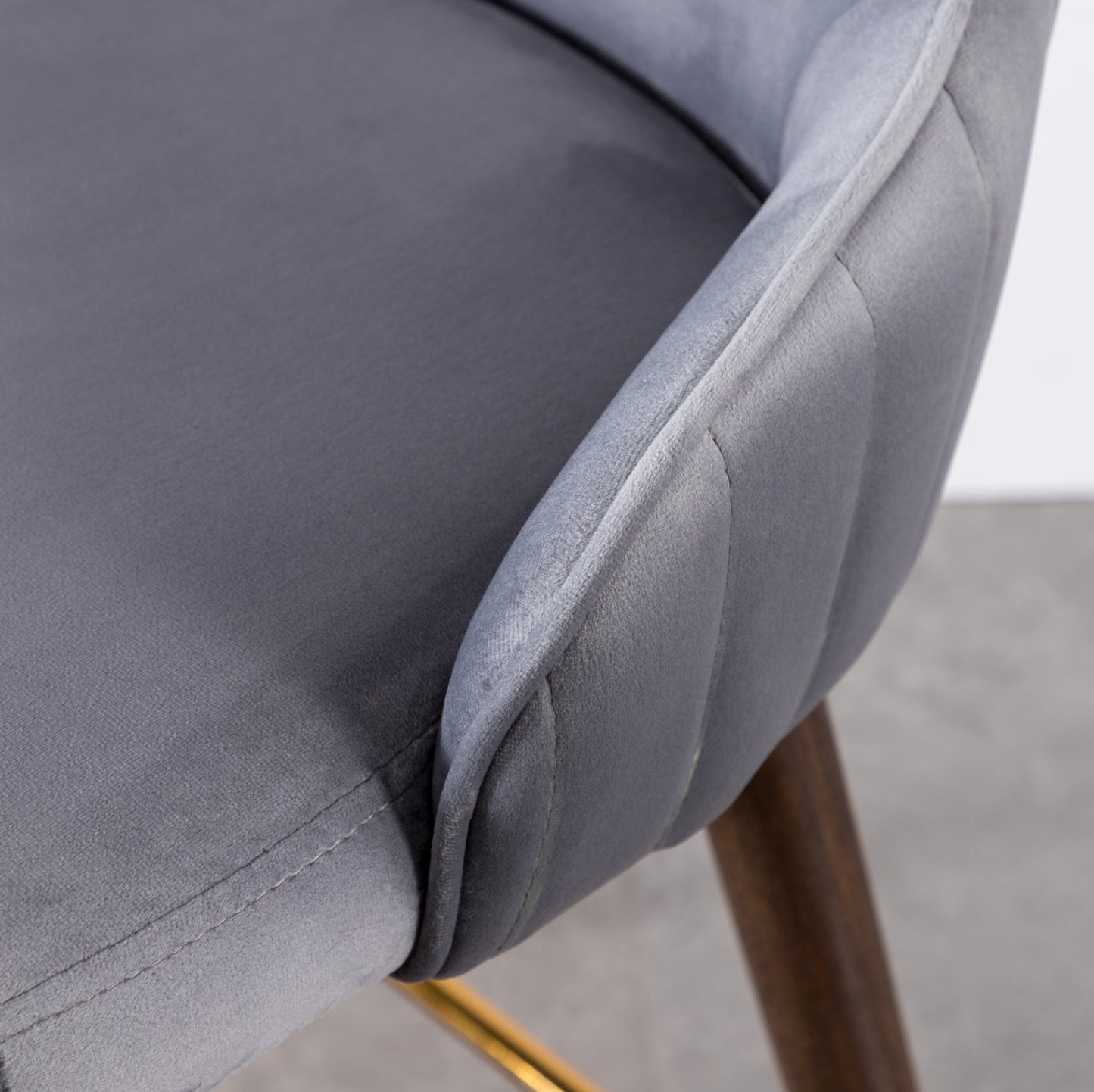 Leland Fabric Upholstered Wingback Bar Stools, Set of 2, Gray