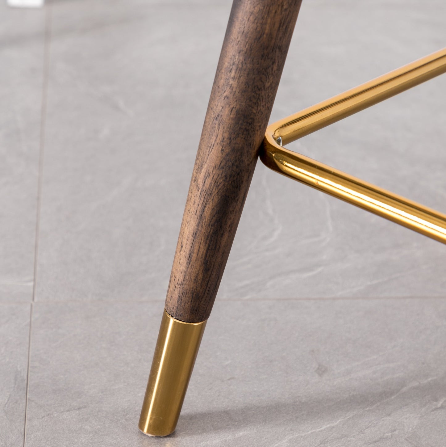 Leland Fabric Upholstered Wingback Bar Stools, Set of 2, Gray