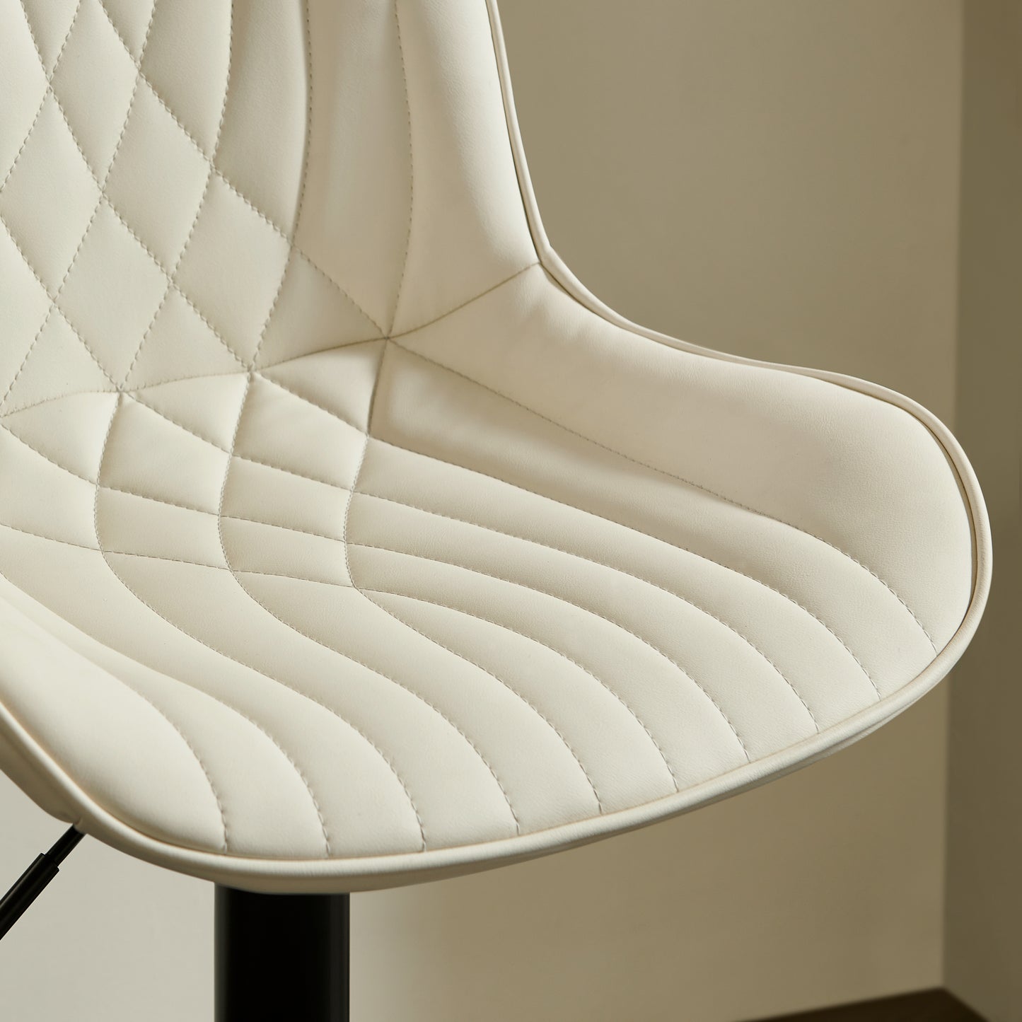 Roundhill Furniture Kovyn Contemporary Adjustable Barstool with Faux Leather Swivel Seats, Set of 2