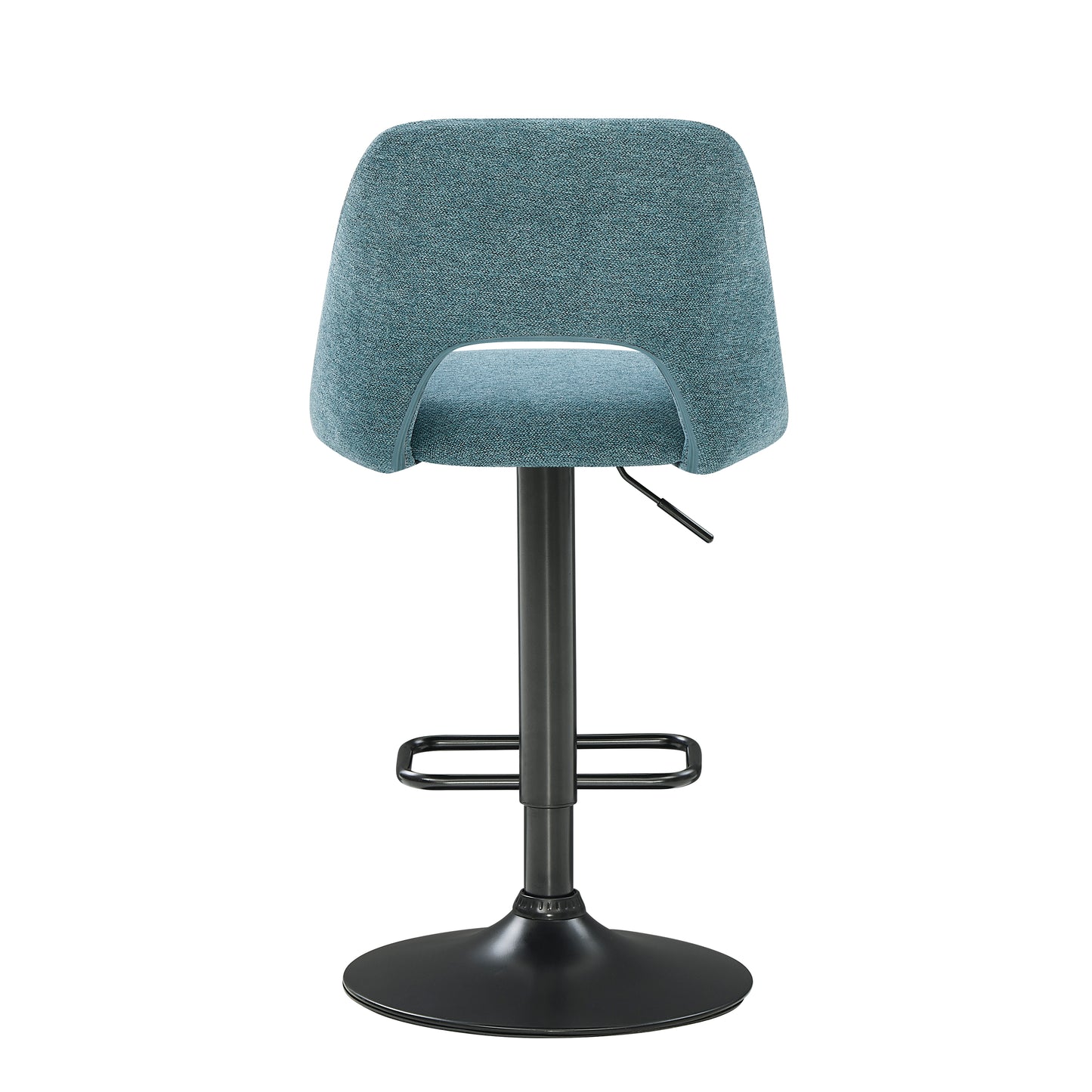 Roundhill Furniture Nuvia Contemporary Adjustable Barstool with Upholstered Swivel Seats, Set of 2