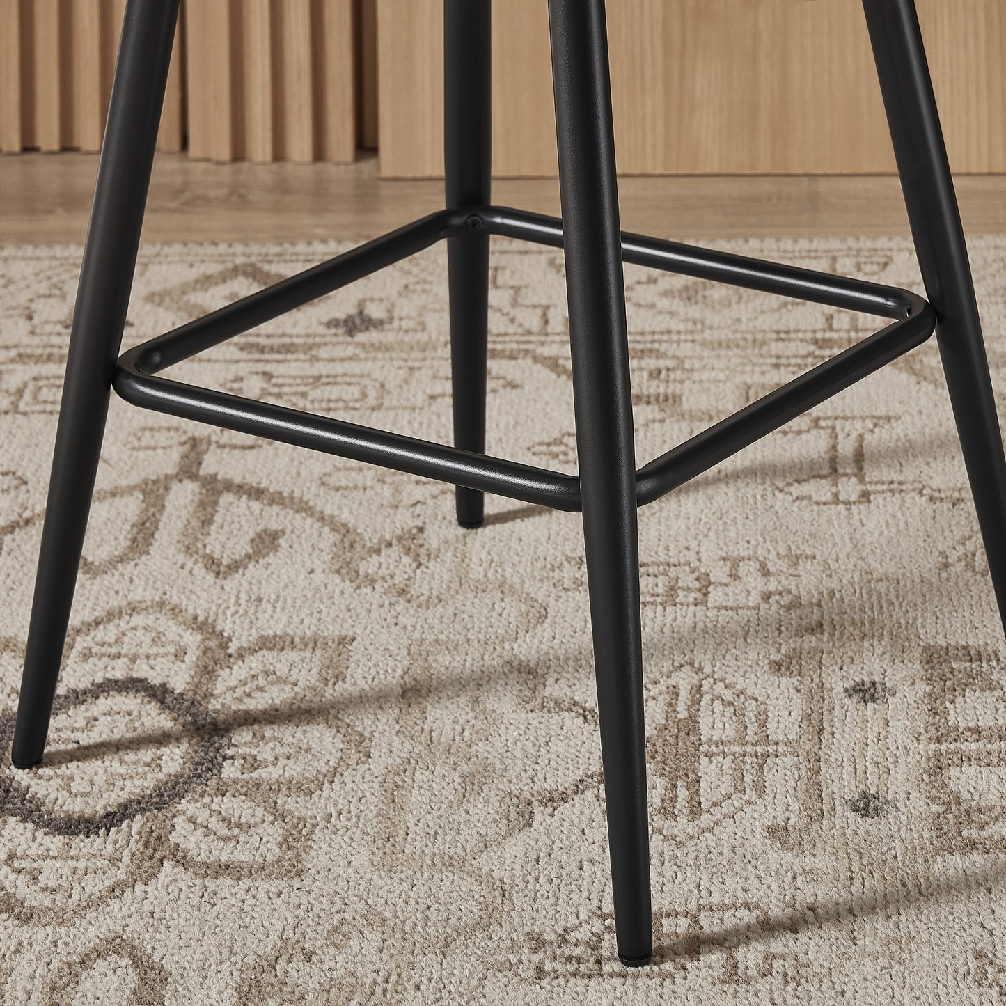 Roundhill Furniture Rhythm Modern Upholstered Counter Height Stool, 360° Swivel, Set of 2