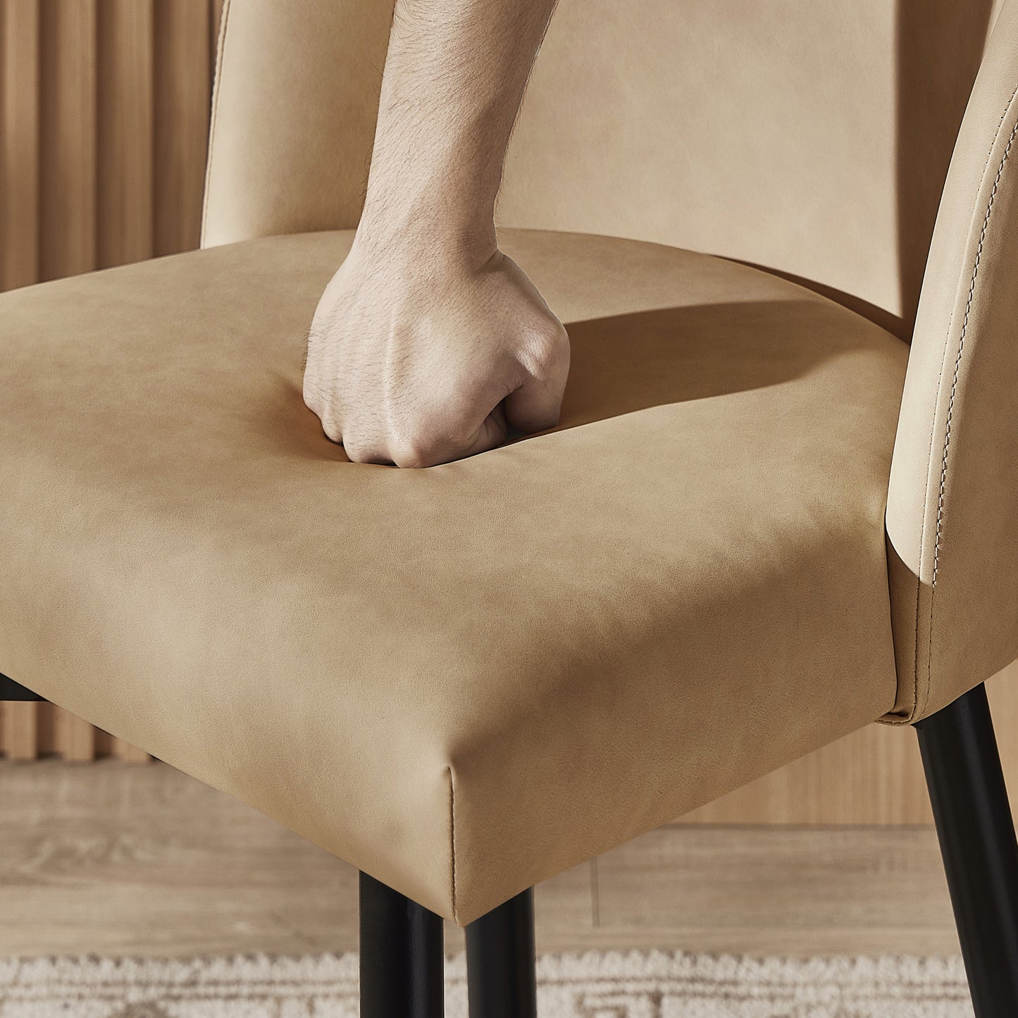 Roundhill Furniture Rhythm Modern Upholstered Counter Height Stool, 360° Swivel, Set of 2