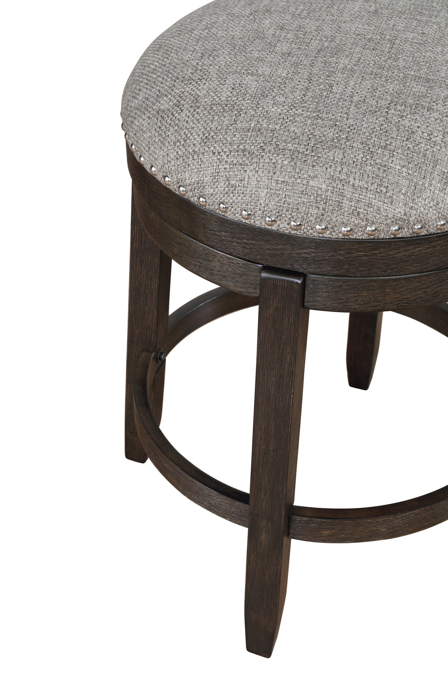 Kessel Brown Brushed Wood Swivel Barstools, Set of 2