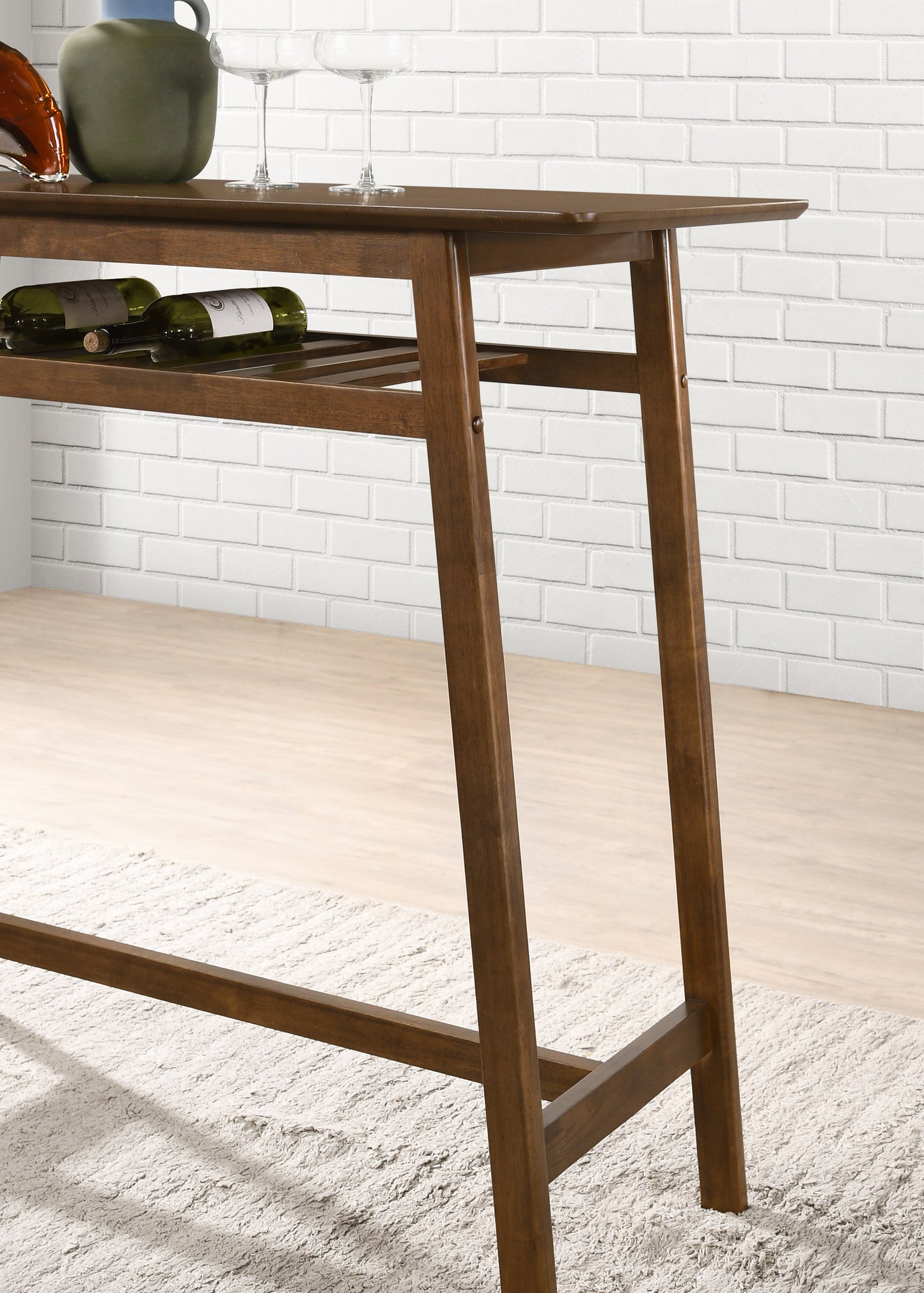 Malvern Wood Pub Table with Shelf