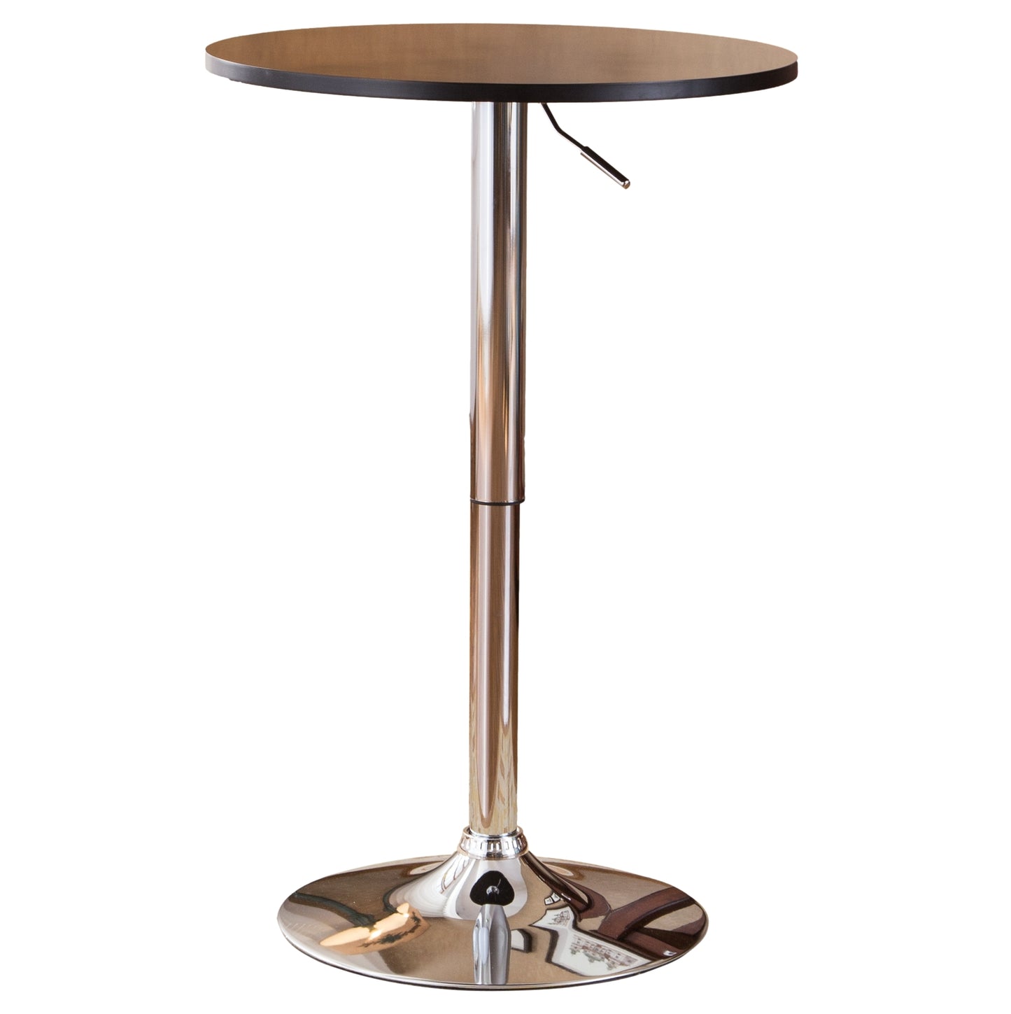 Roundhill Furniture Adjustable Wood and Metal Bar Table