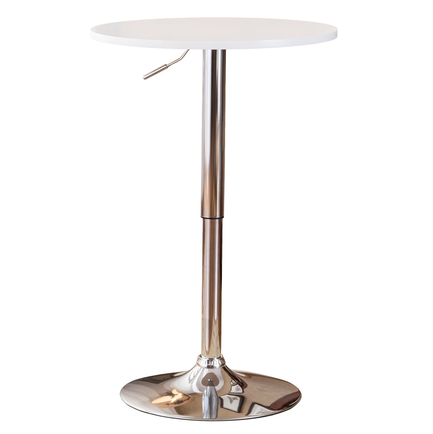 Roundhill Furniture Adjustable Wood and Metal Bar Table