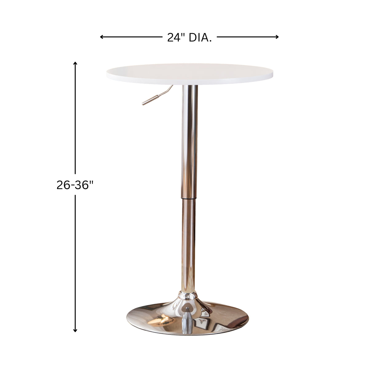 Adjustable Wood and Metal Bar Table