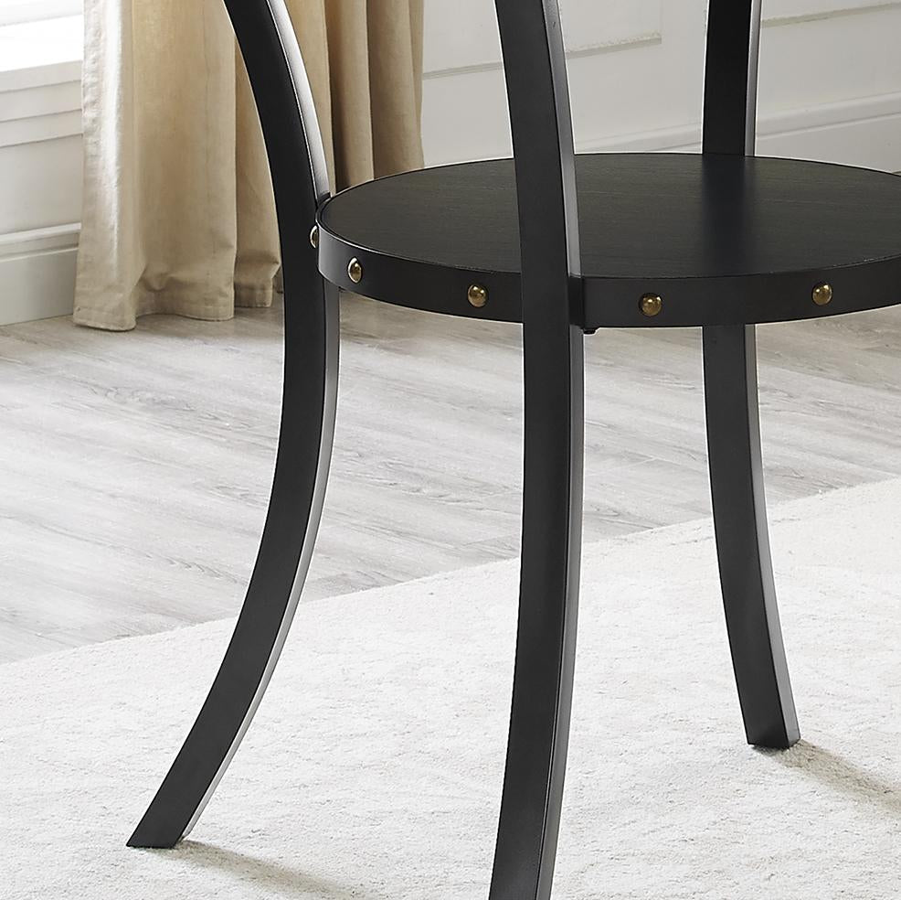 Biony Dining Collection Espresso Wood Counter Height Nailhead Dining Table