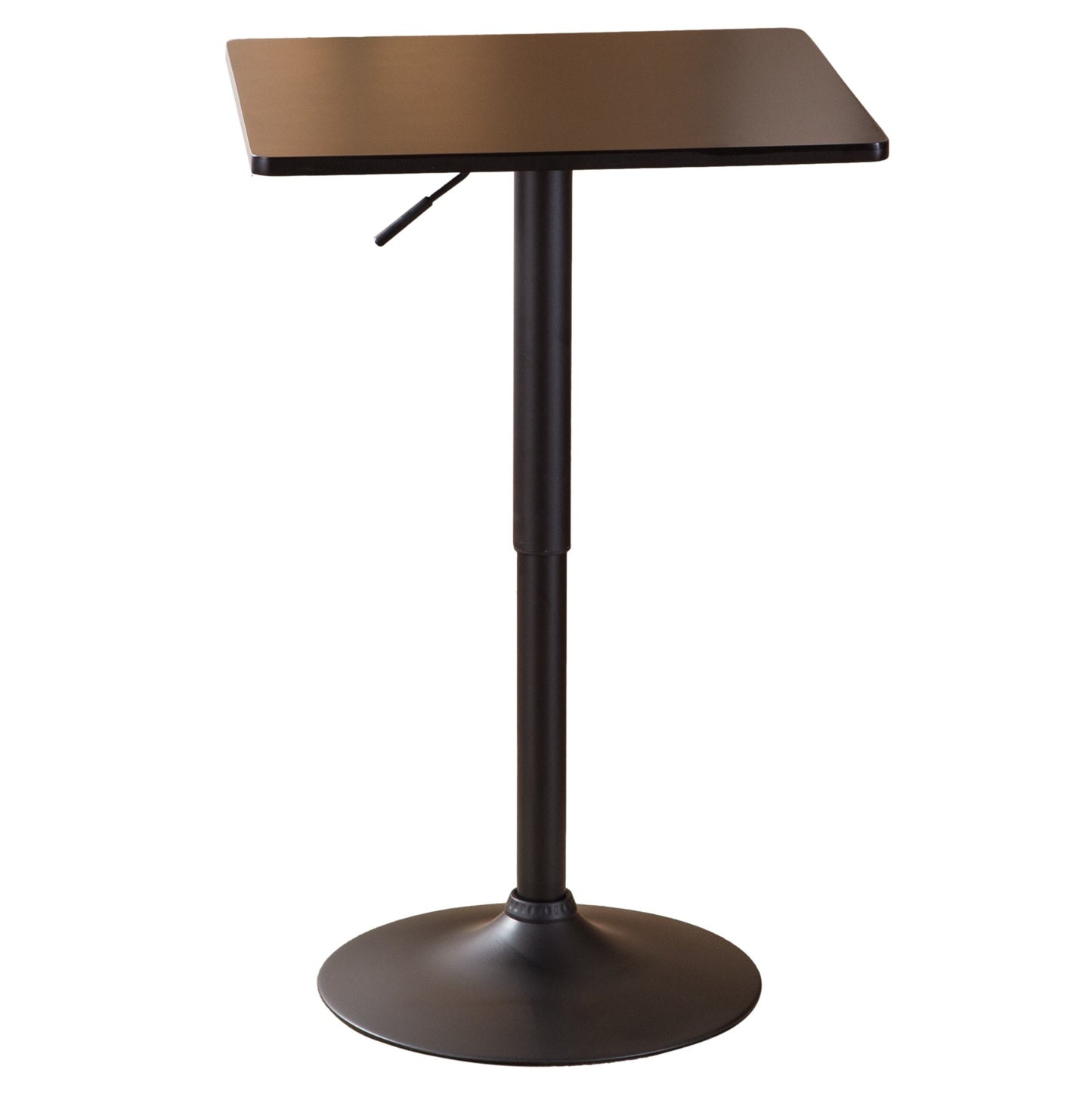 Belham Black Square Adjustable Metal Base Bar Table