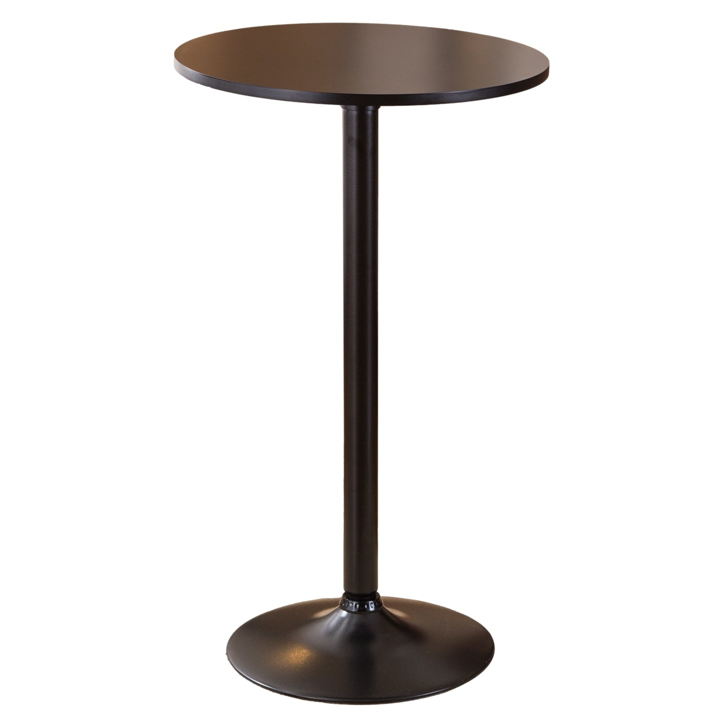 Belham Black Round Adjustable Metal Base Bar Table