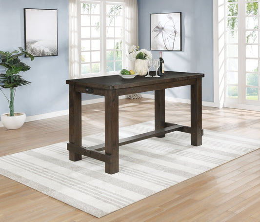 Kessel Brown Brushed Wood Counter Height Dining Table