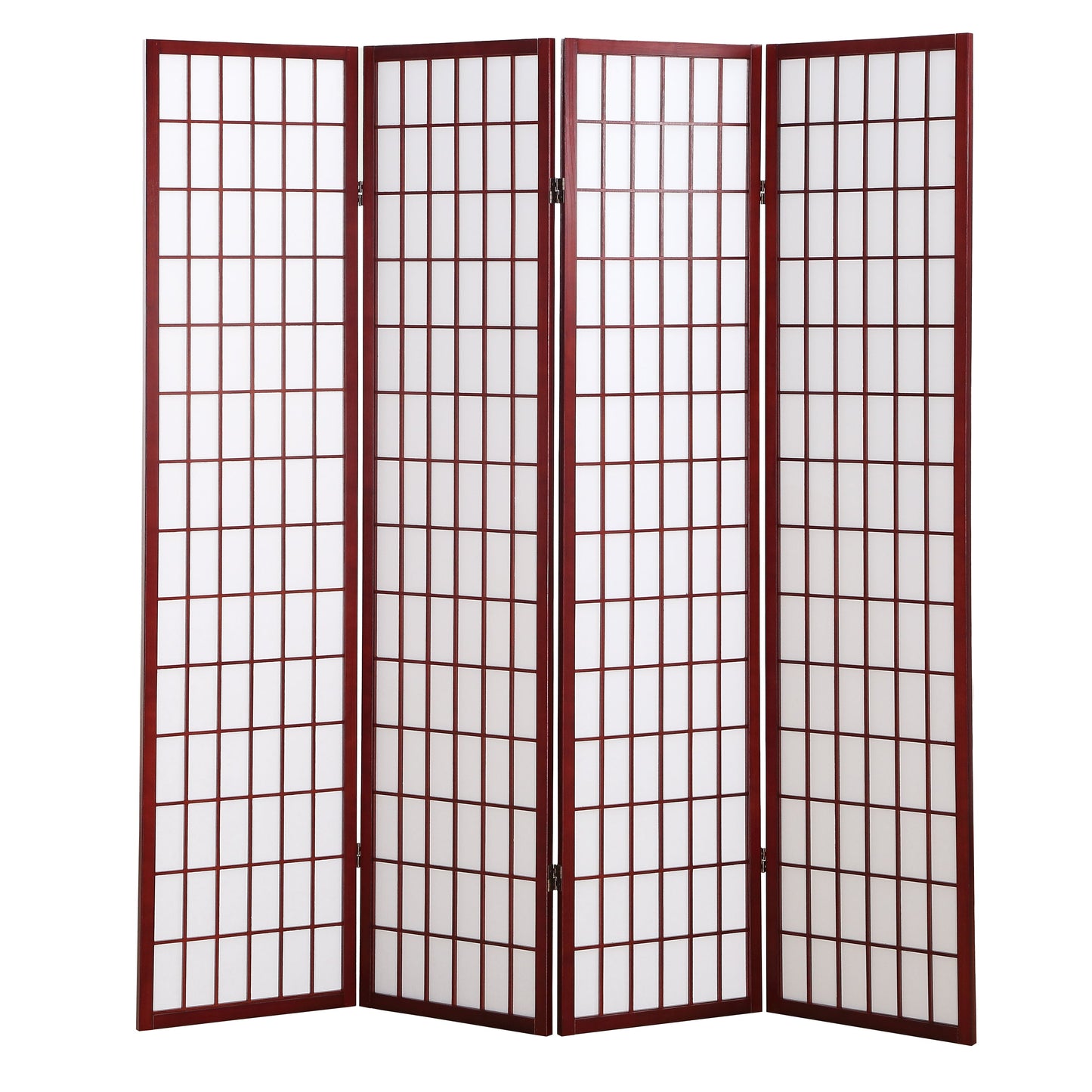 Roundhill Furniture 4 Panel Oriental Shoji Screen / Room Divider