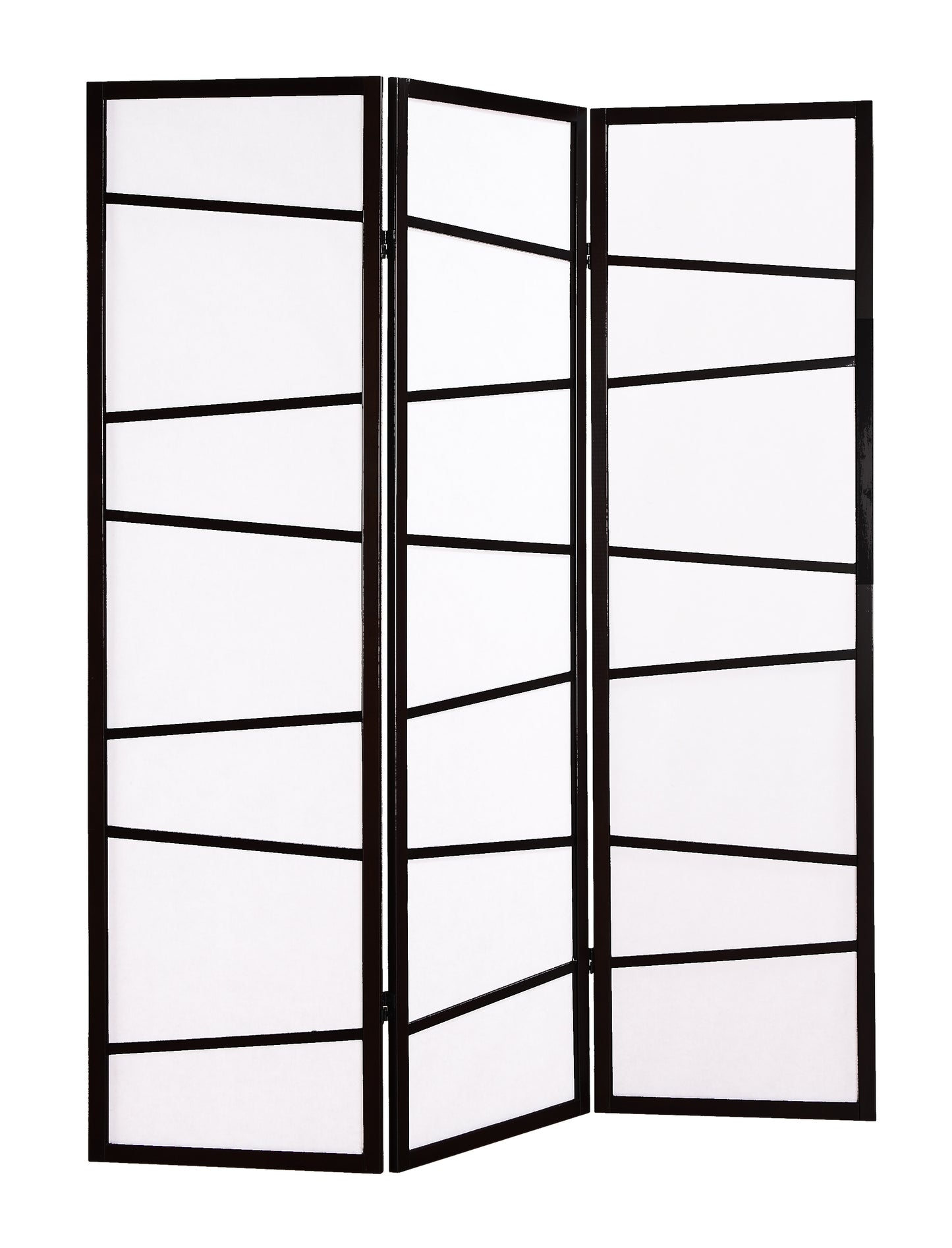 Roundhill Furniture 3-Panel Screen Room Divider, Black