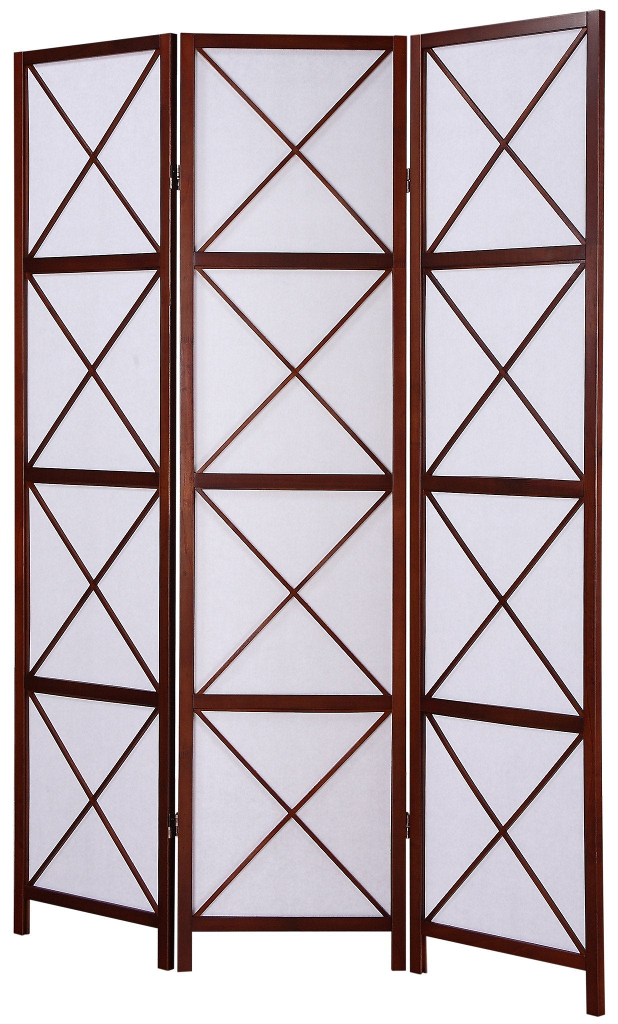 3-Panel Screen Room Divider - Walnut