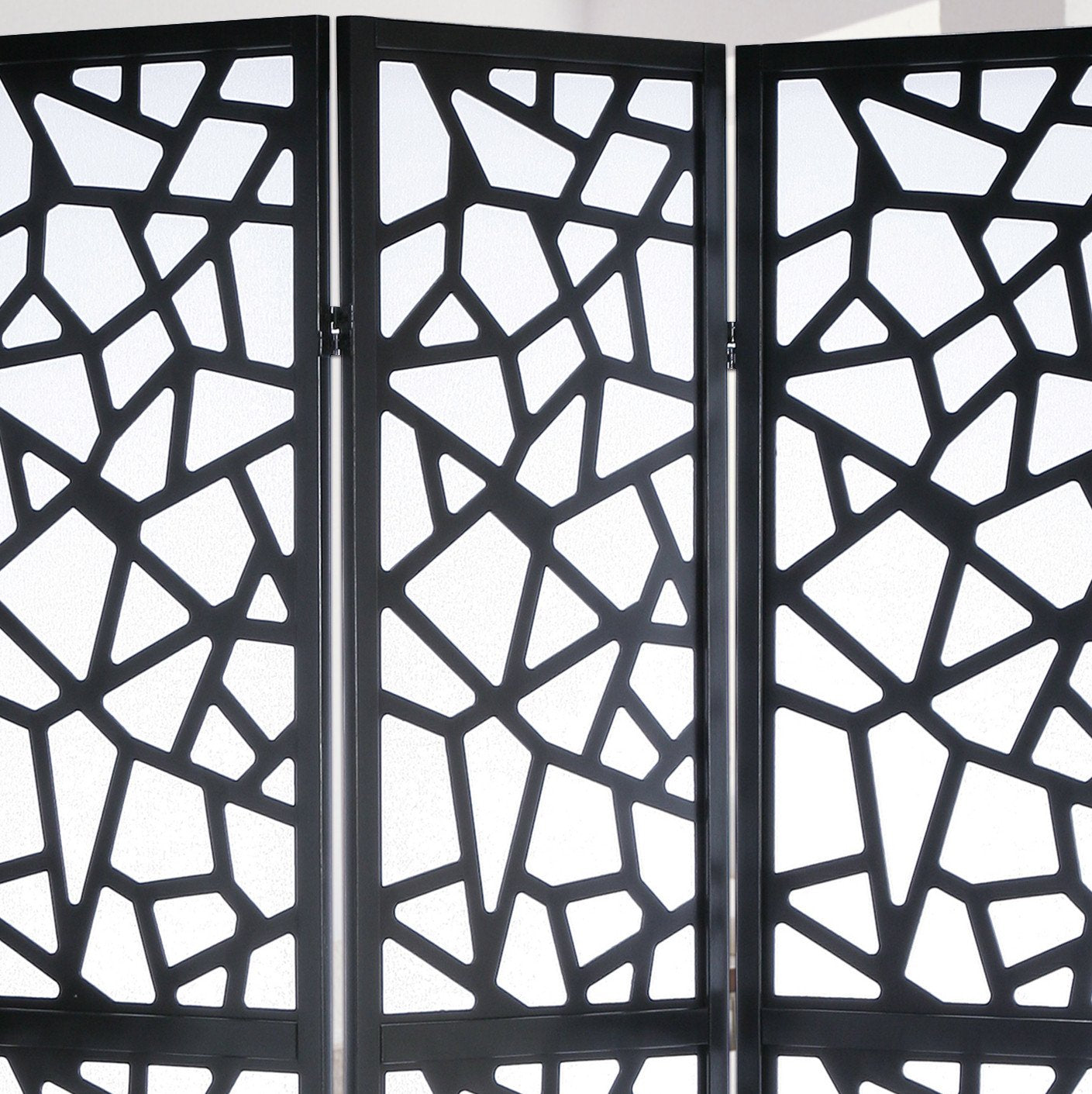 Giyano Black 4 Panel Screen Room Divider