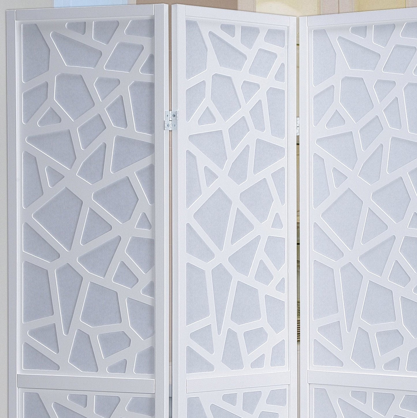 Giyano White 4 Panel Screen Room Divider