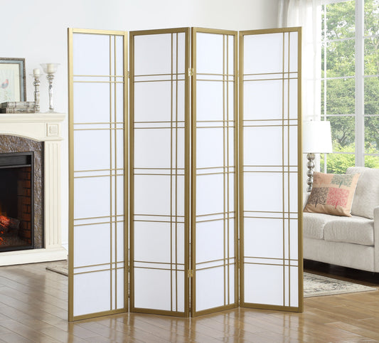 Roundhill Furniture Seto 4-Panel Room Divider Screen